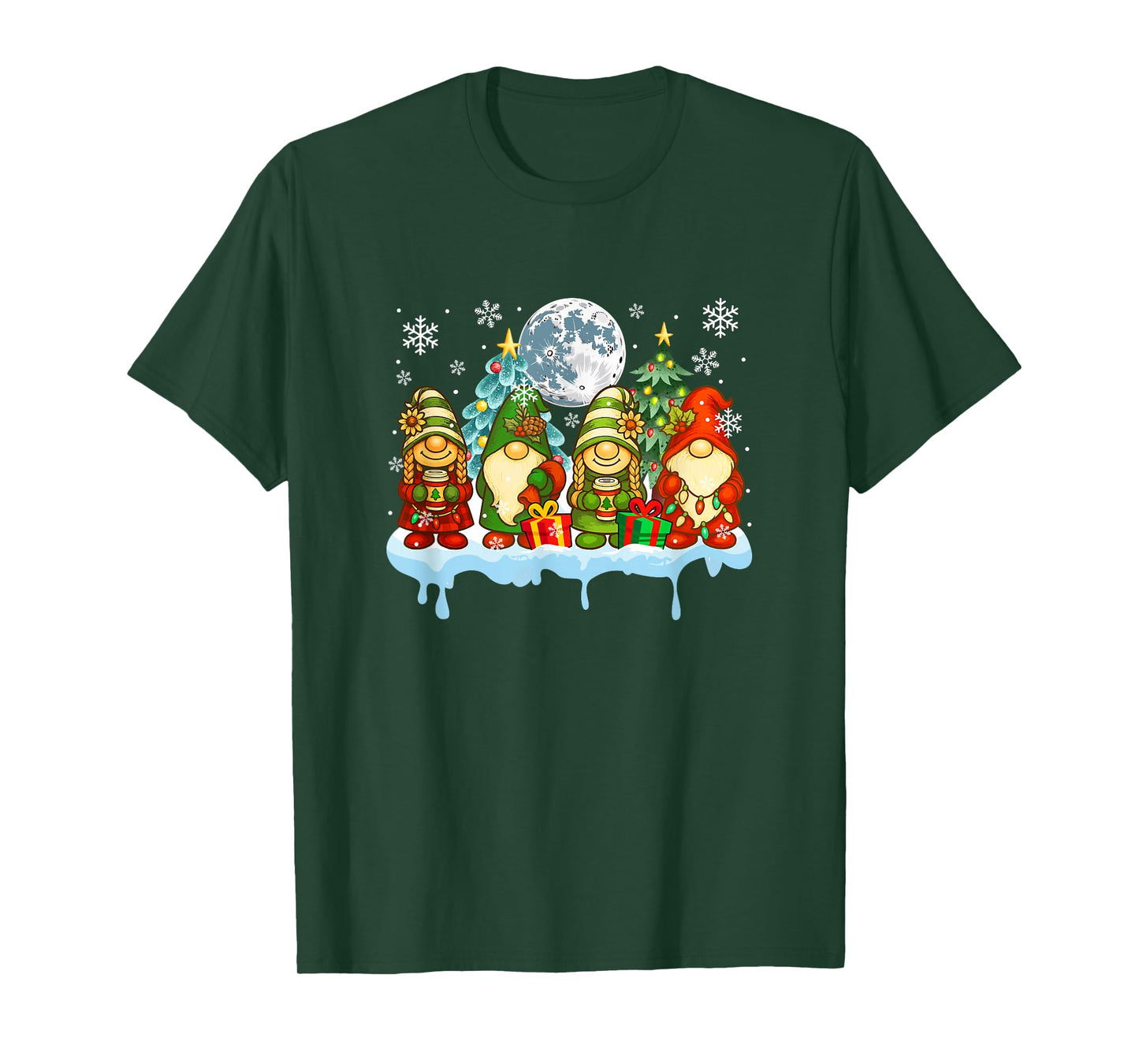 Christmas Three Gnomes Colorful Costume Kids Toddler Family T-Shirt