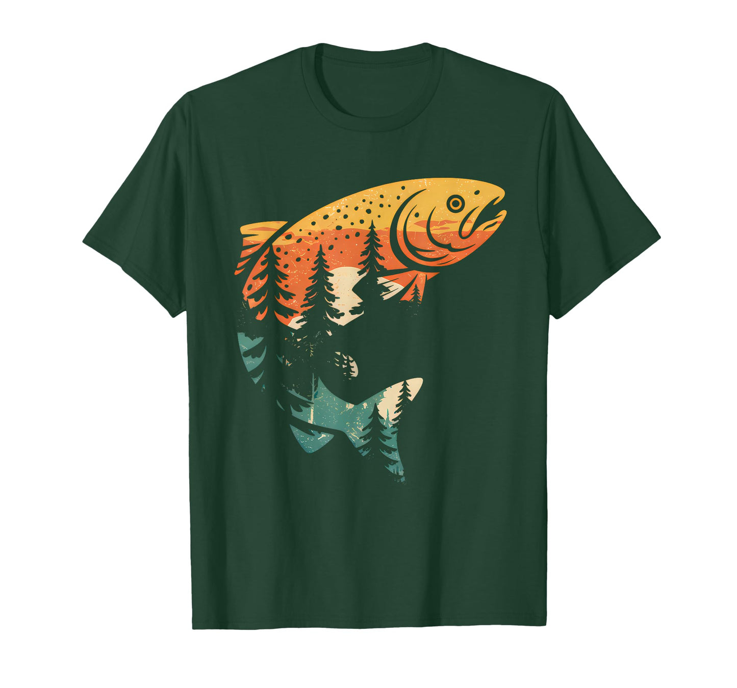 Trout Fly Fishing Outdoor Forest Nature Wildlife Fisherman T-Shirt