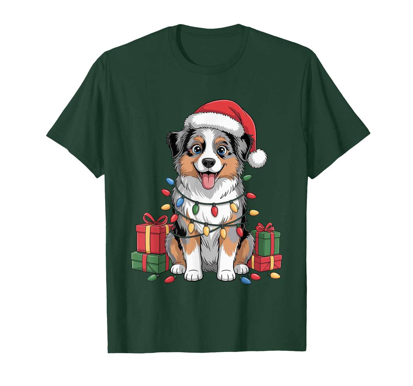 Cute Yorkshire Terrier Christmas Funny Dog Lover Holiday T-Shirt