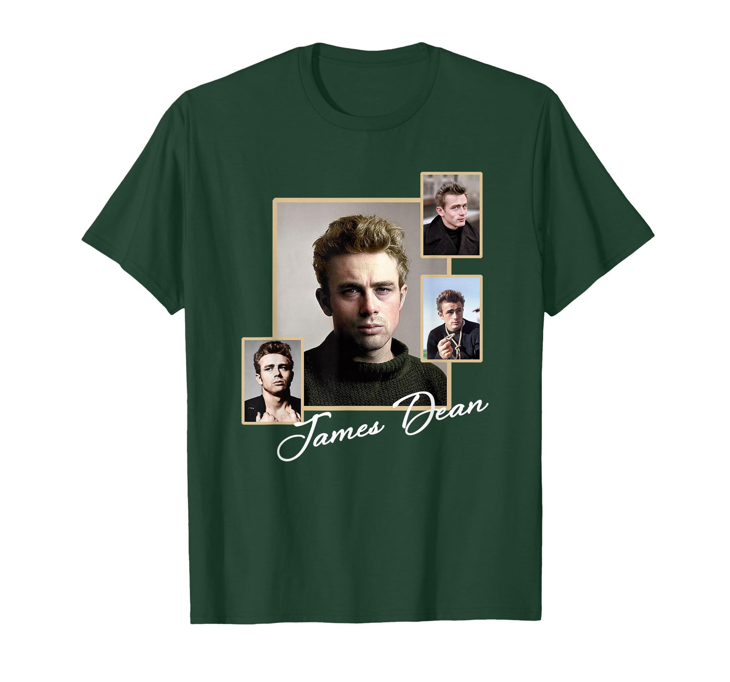 Great Moment Store Unisex Adult James Dean 009 T-Shirt Black Small Modern Classic Fit Crew Neck Short Sleeve T-Shirt