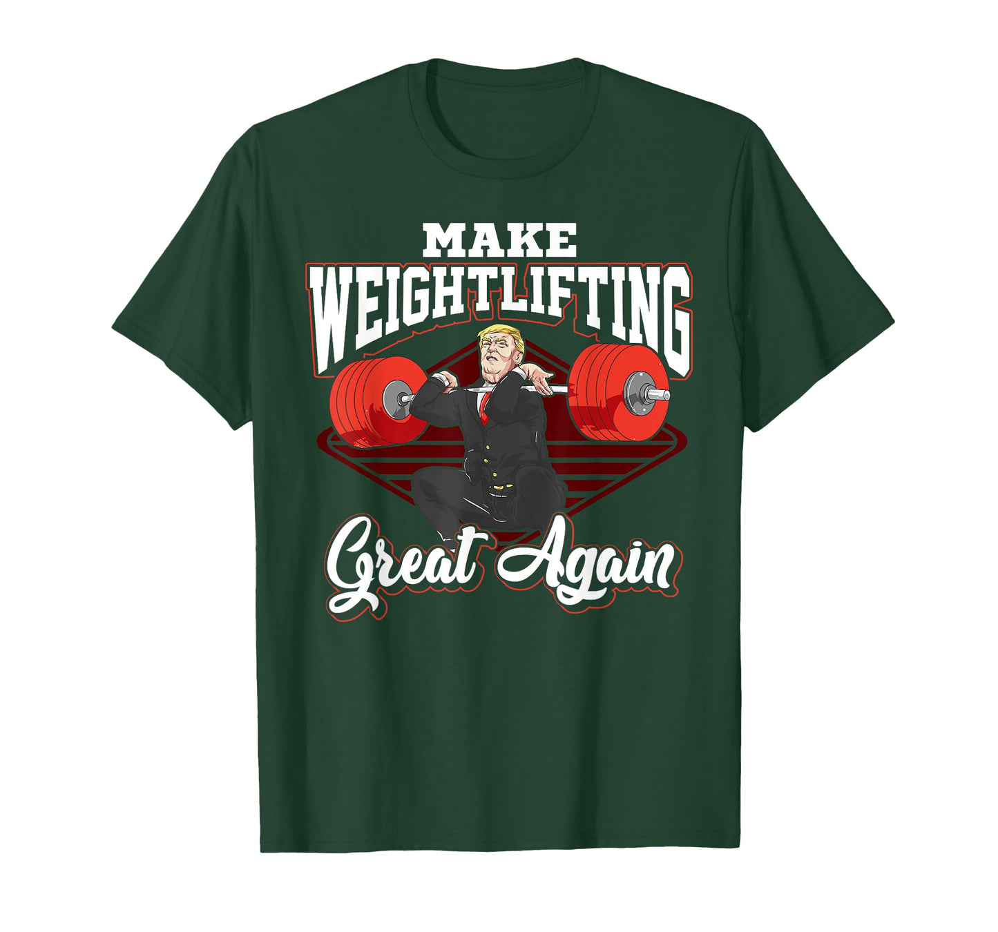 Chalk Bucket Donald Trump Weightlifting Apparel Trump Make Weightlifting Great Again Workout Gym Joke T-Shirt