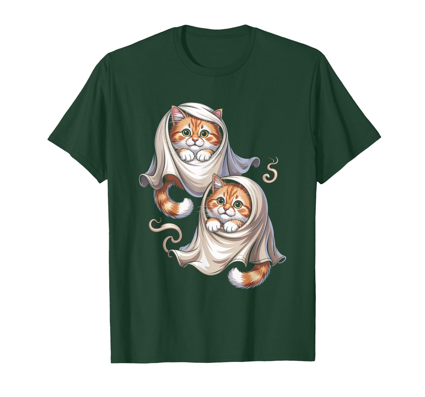Ghost Cat Meme Funny Halloween Costume for Men Women Kids T-Shirt