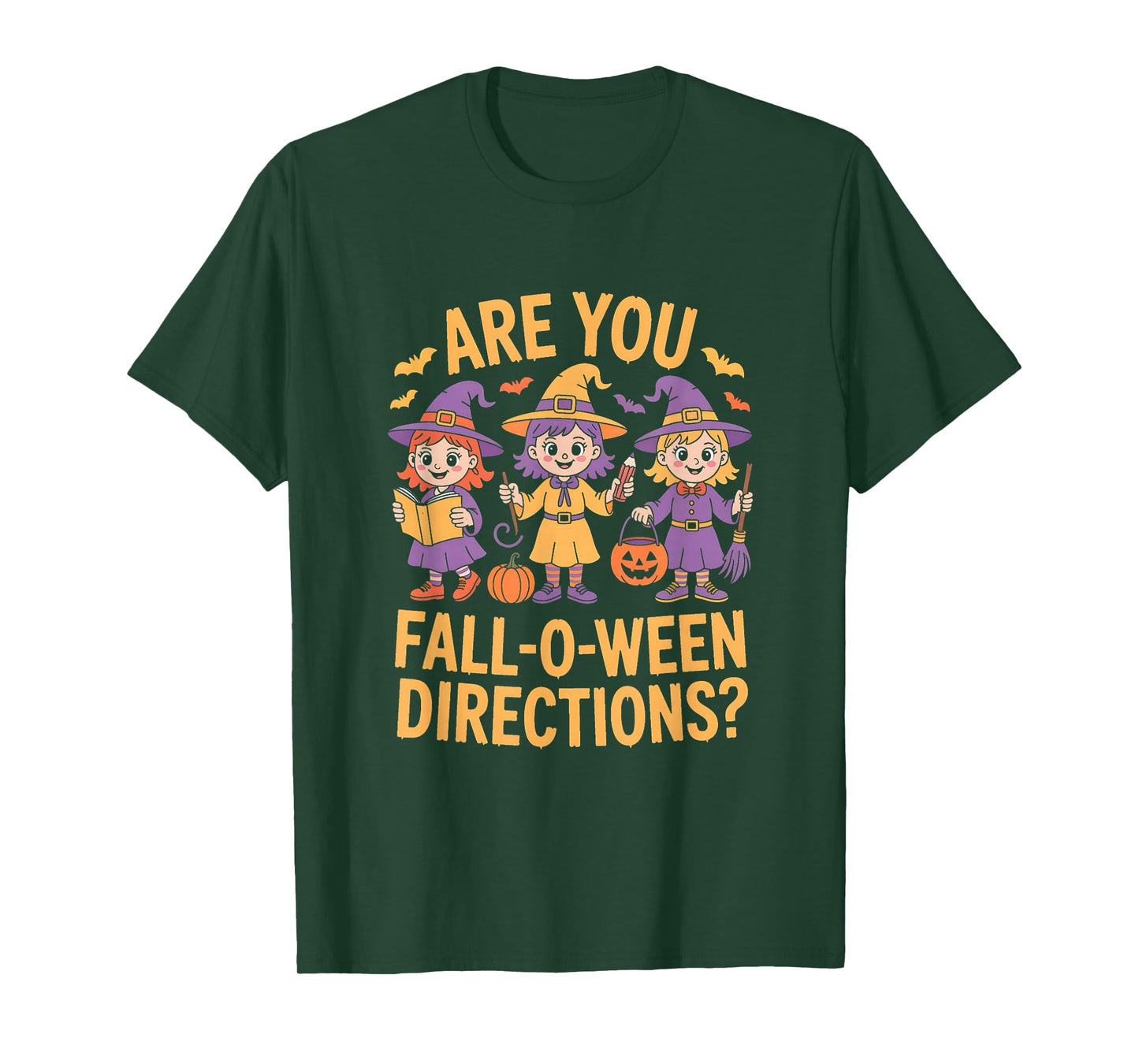are You Fall O Ween Directions Halloween Teacher Witch T-Shirt