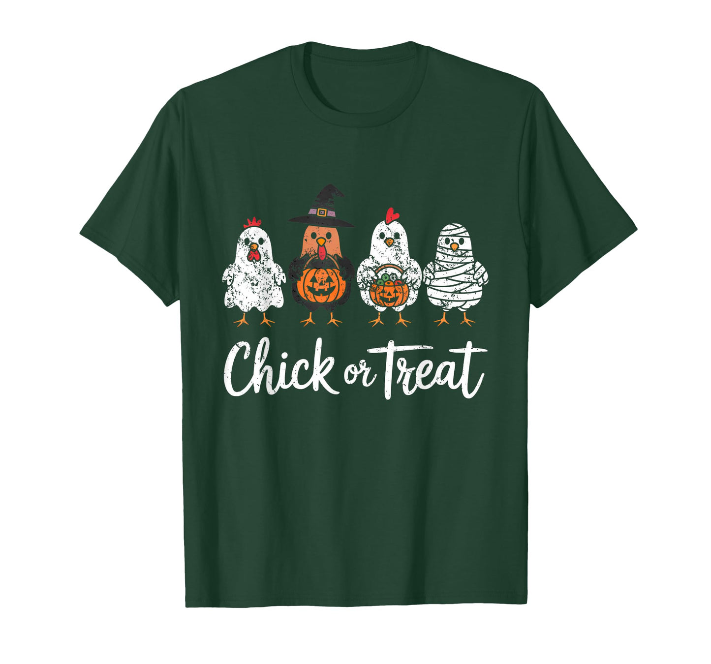 Funny Halloween Witch Spooky Chicken or Treat T-Shirt