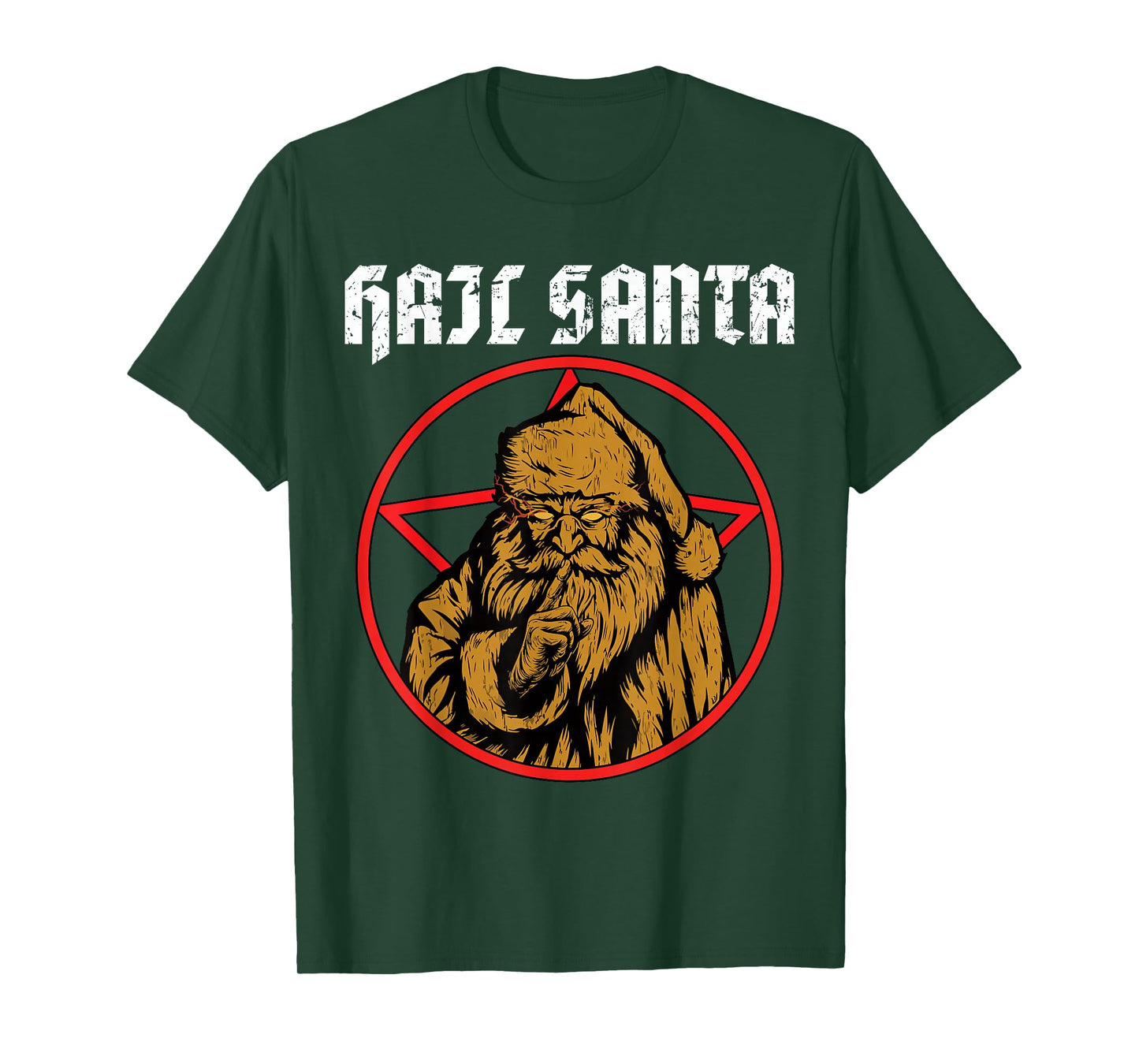 Hail Santa Pagan Happy Solstice Gothic Christmas Death Metal T-Shirt