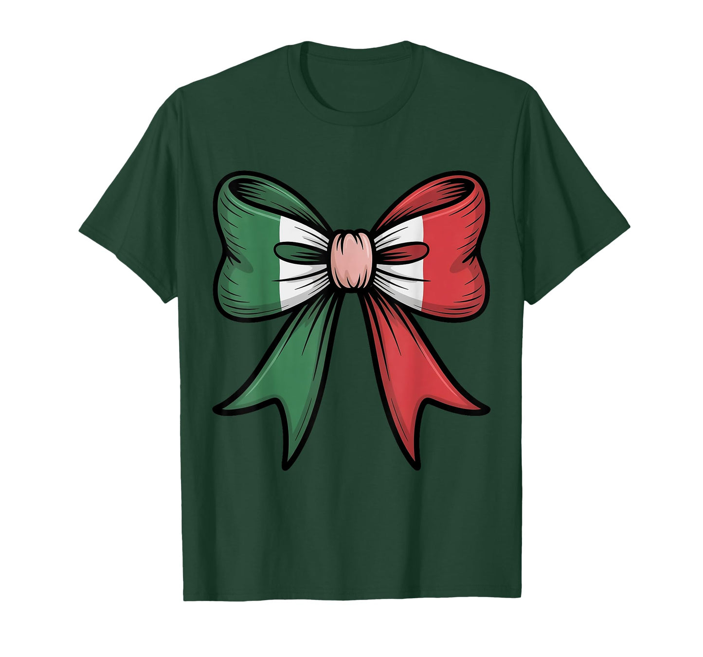 Vintage Italy Flag Coquette Bow Italian Flag Italia T-Shirt