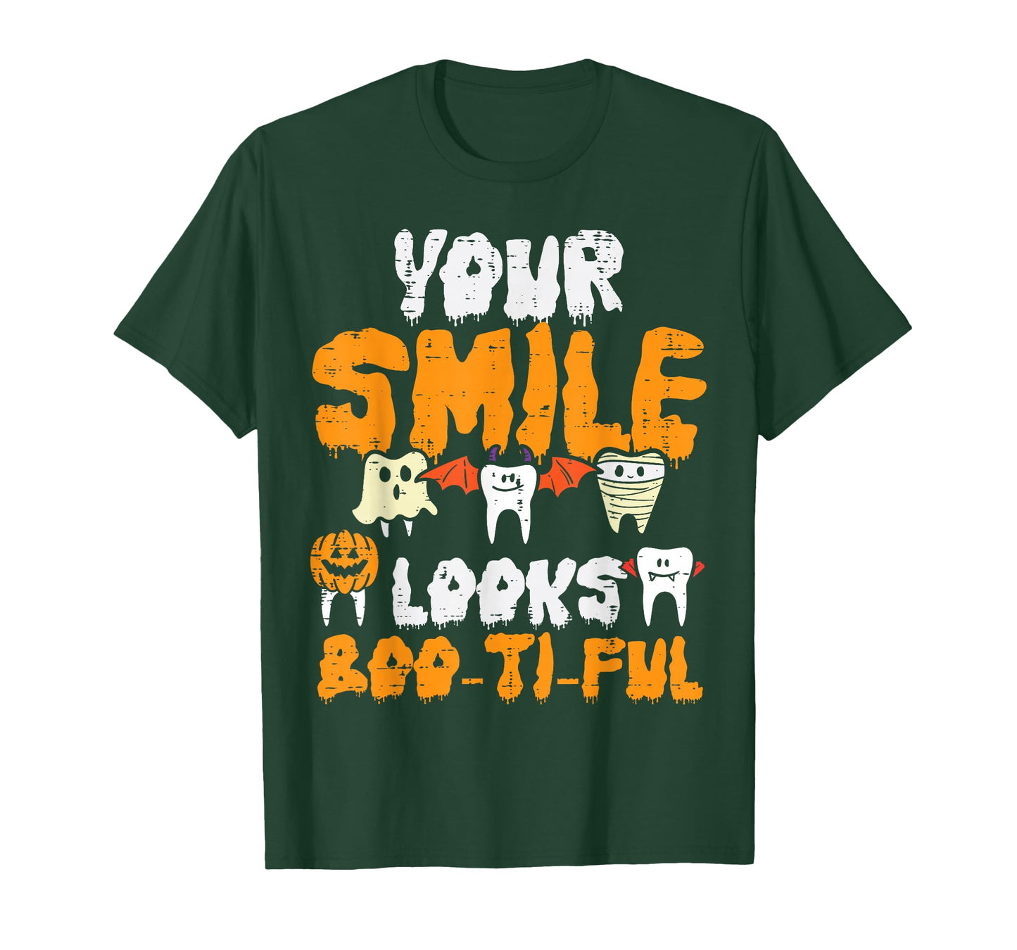 Halloween Dental Smile Looks Boo Tiful Dentist Costume Women T-Shirt