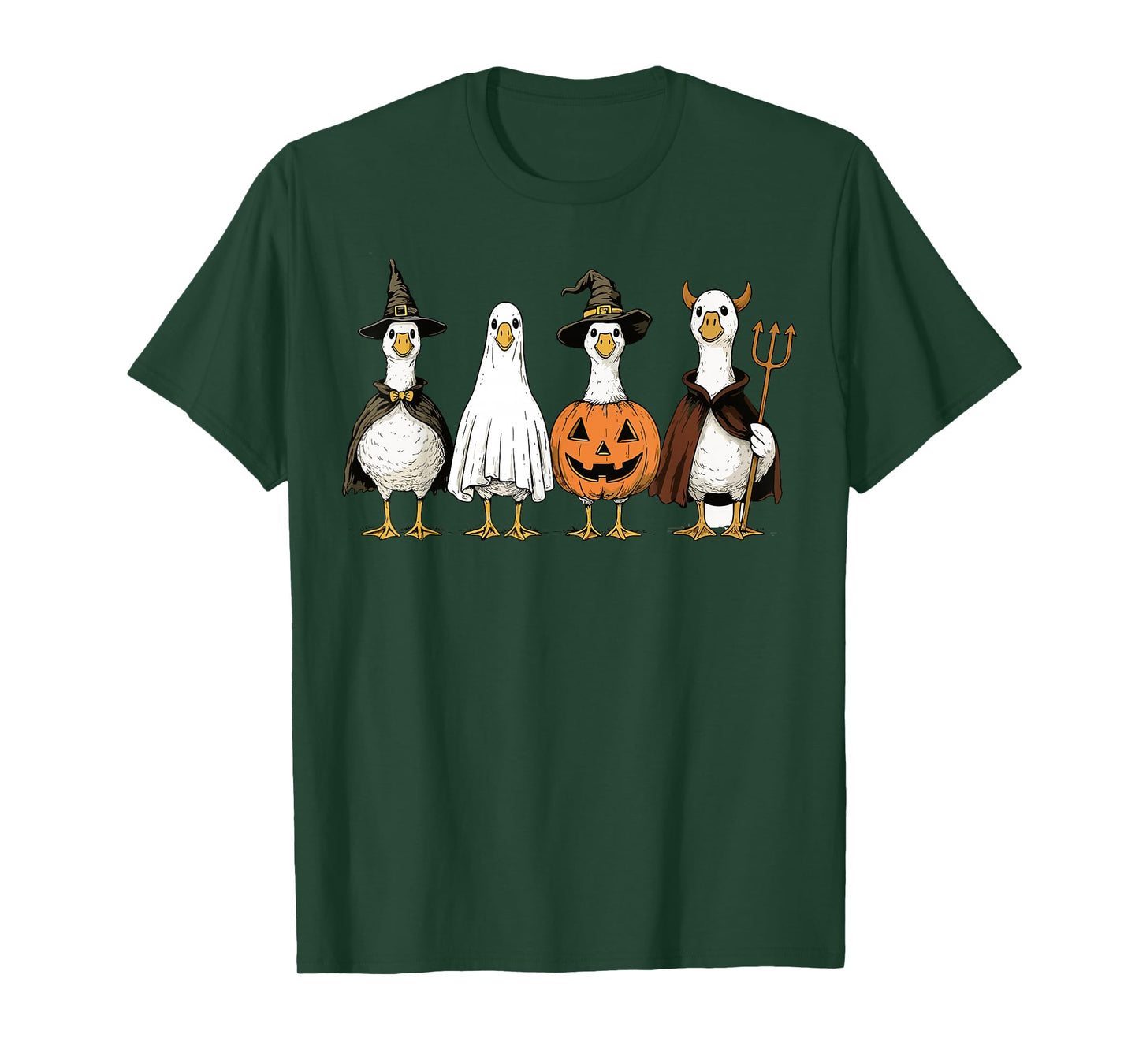 Just A Spooky Goose Halloween Silly Goose Funny Halloween T-Shirt