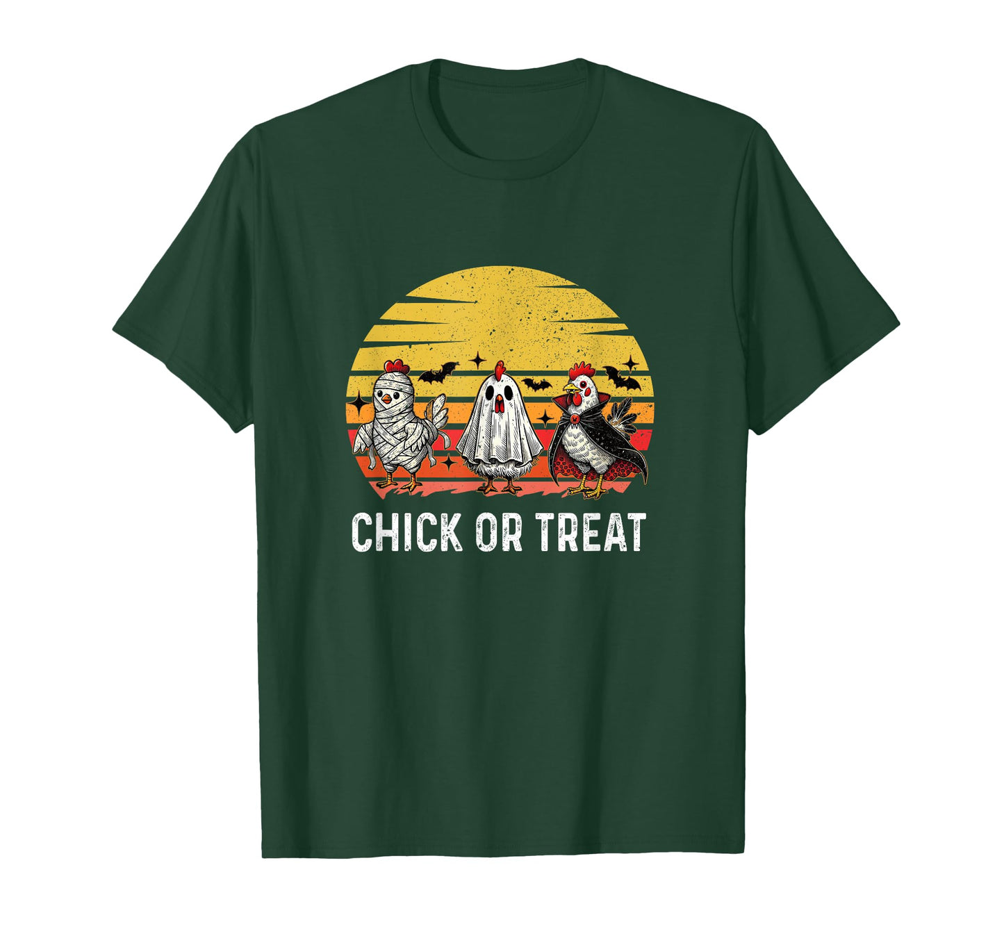 Chick Or Treat Halloween Witch Spooky Chicken T-Shirt