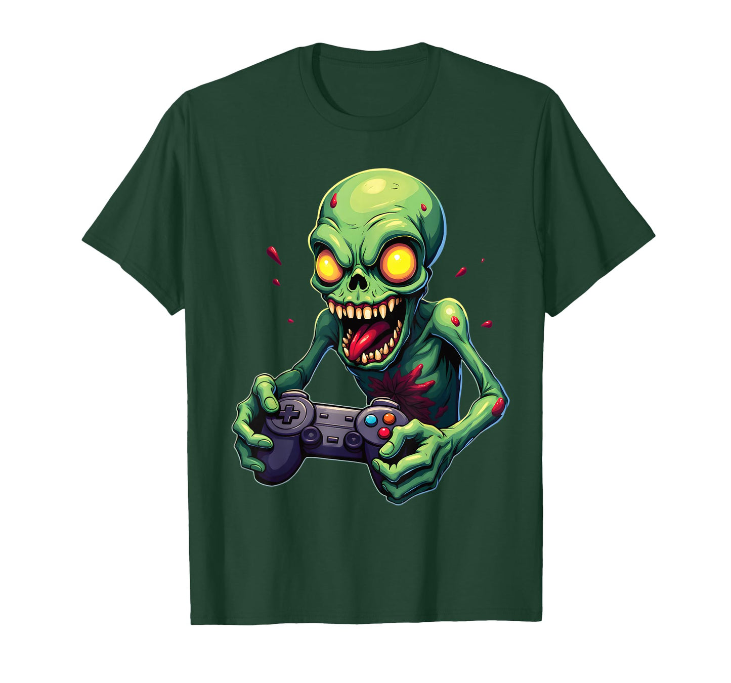 Game On Alien Gamer Creepy Playful Fun T-Shirt