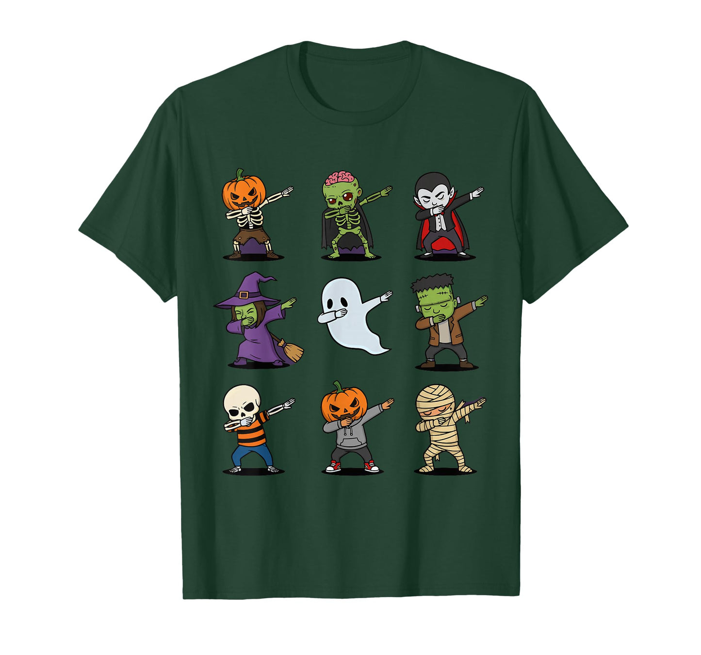 Spooky Dab Dance Halloween - Funny Skeleton and Friends T-Shirt