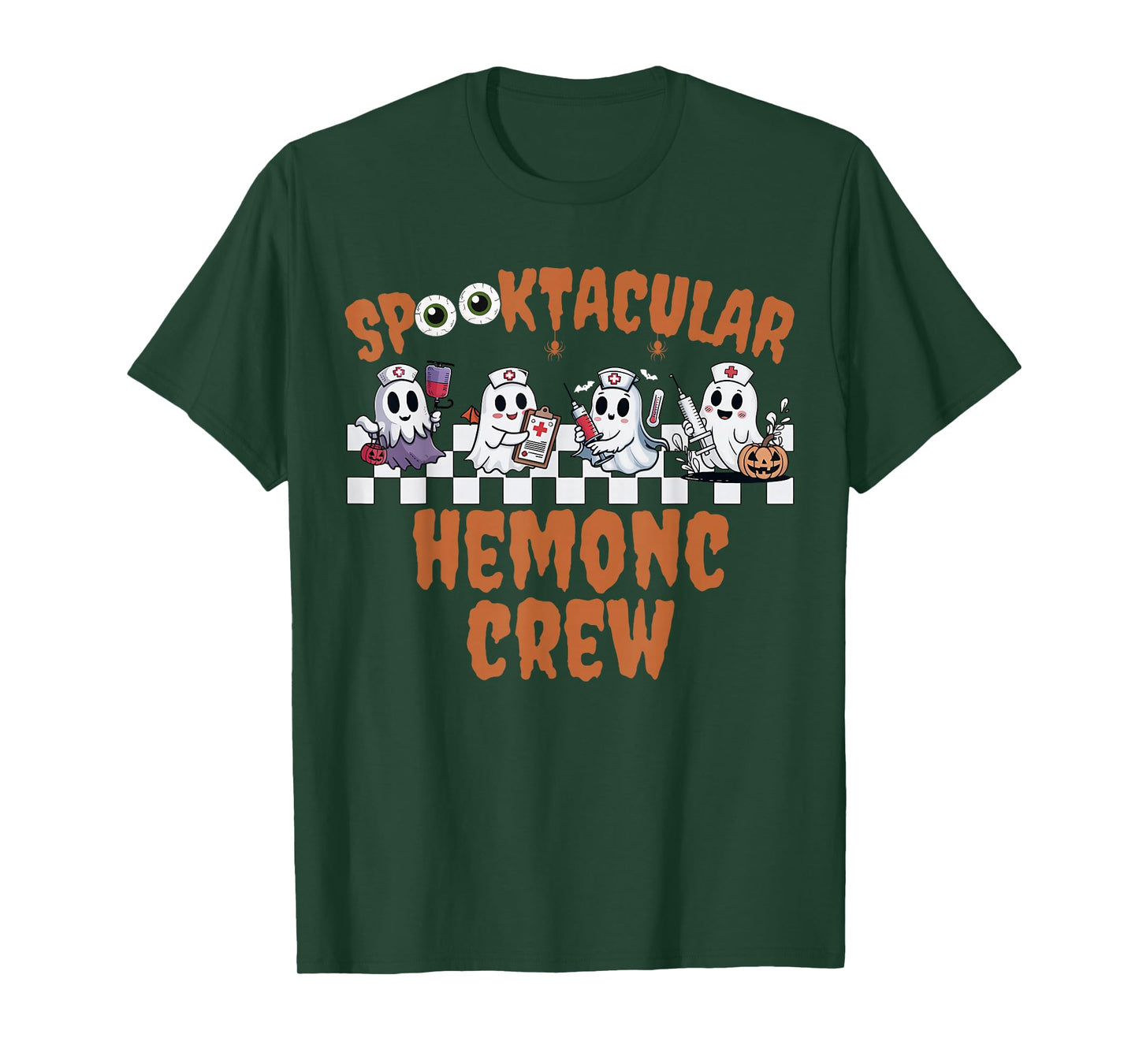 Spooktacular Hemonc Crew Ghost Hematology Oncology Halloween T-Shirt