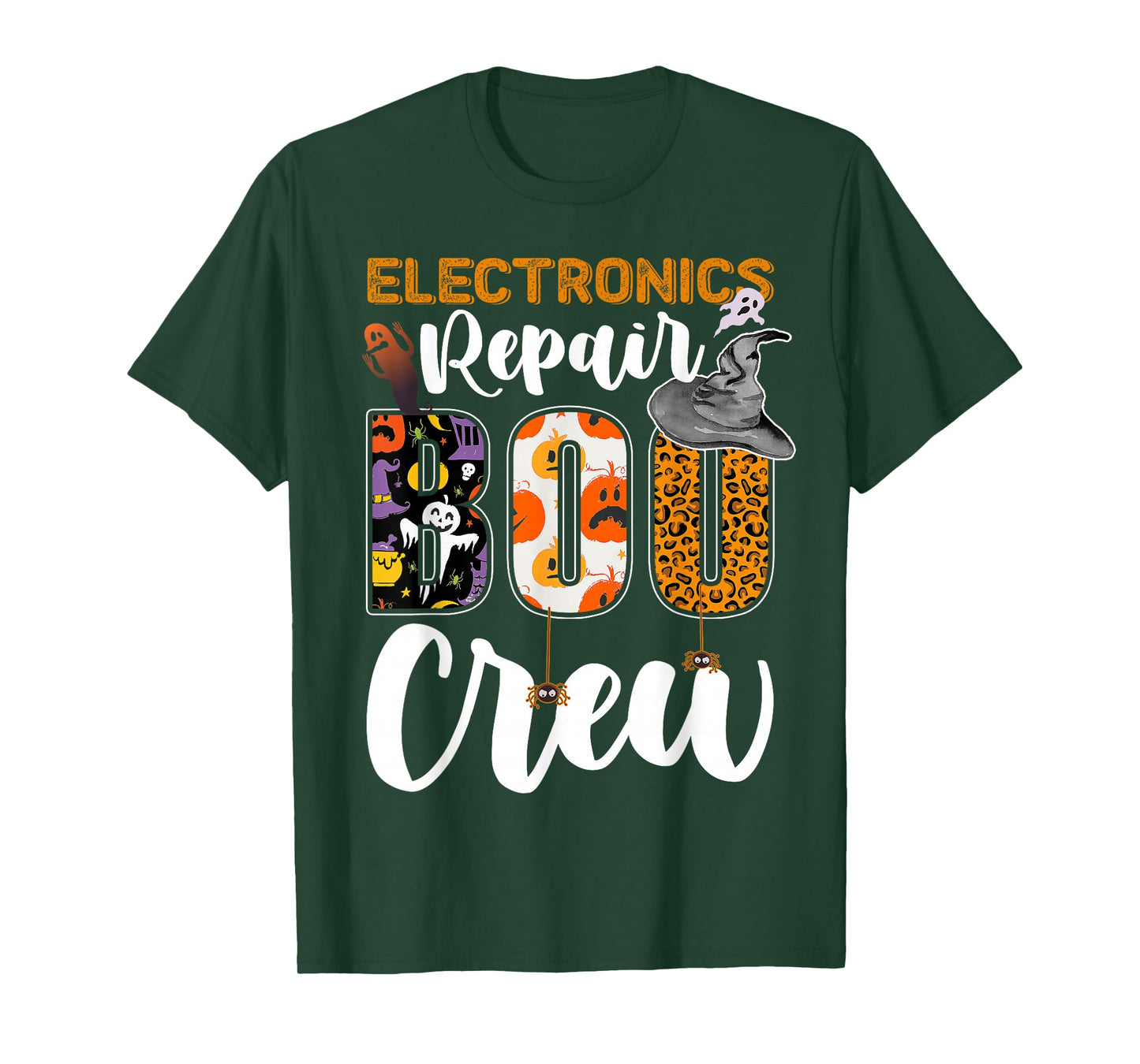 Electronics Repair Boo Crew Halloween Match Technician T-Shirt