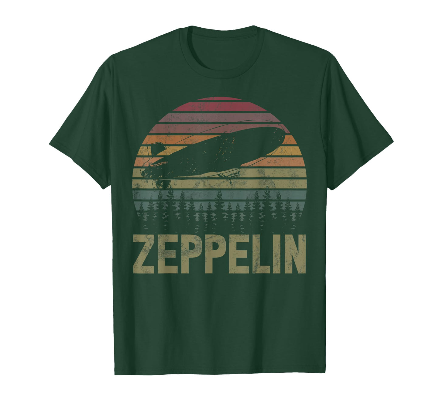 Retro Zeppelin 70s 80s Dirigible Airship Zepelin Zepplin T-Shirt
