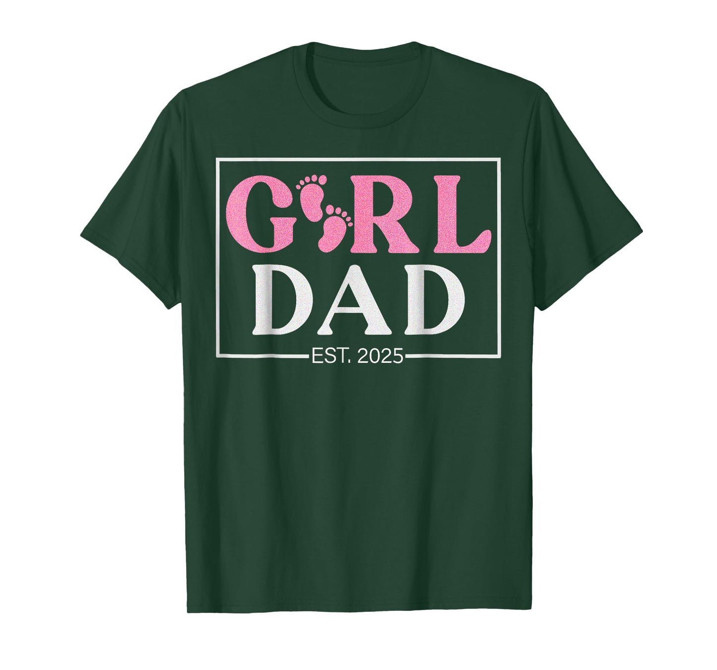 Dad Est. 2025 Logo New Dad Of Girl To Be 2025 Daddy Mens T-Shirt