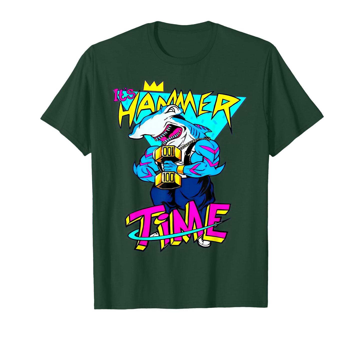 It's Hammer Time Shark Fitness Weightlifting Bodybuilding T-Shirt
