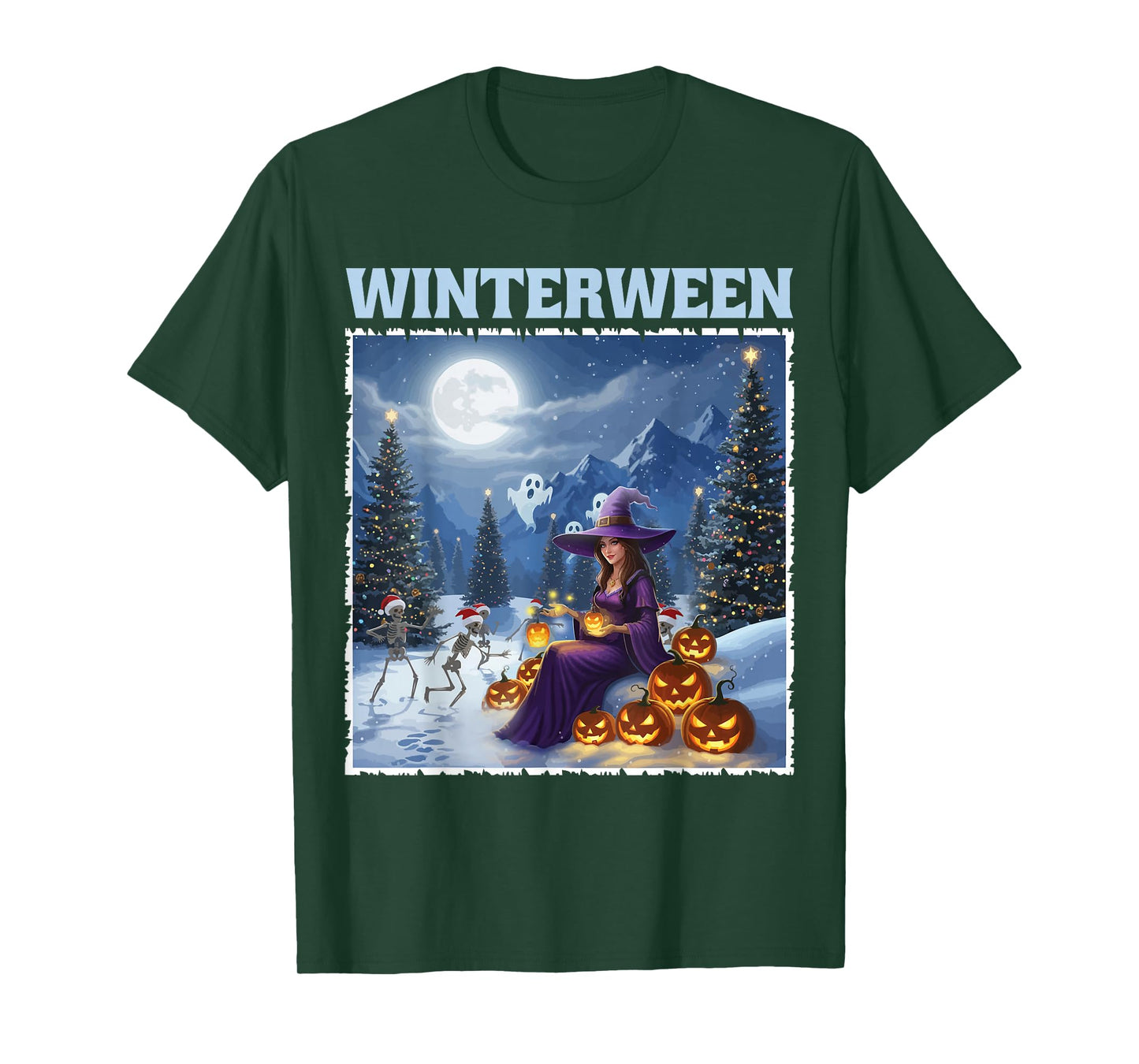 Winterween Winter Halloween Christmas Witch T-Shirt
