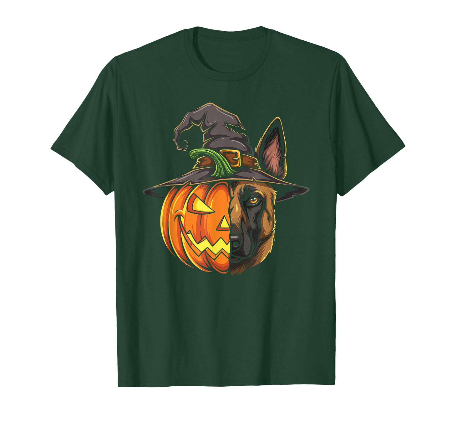Belgian Malinois Pumpkin Jack O Lantern Halloween Kids Mens T-Shirt