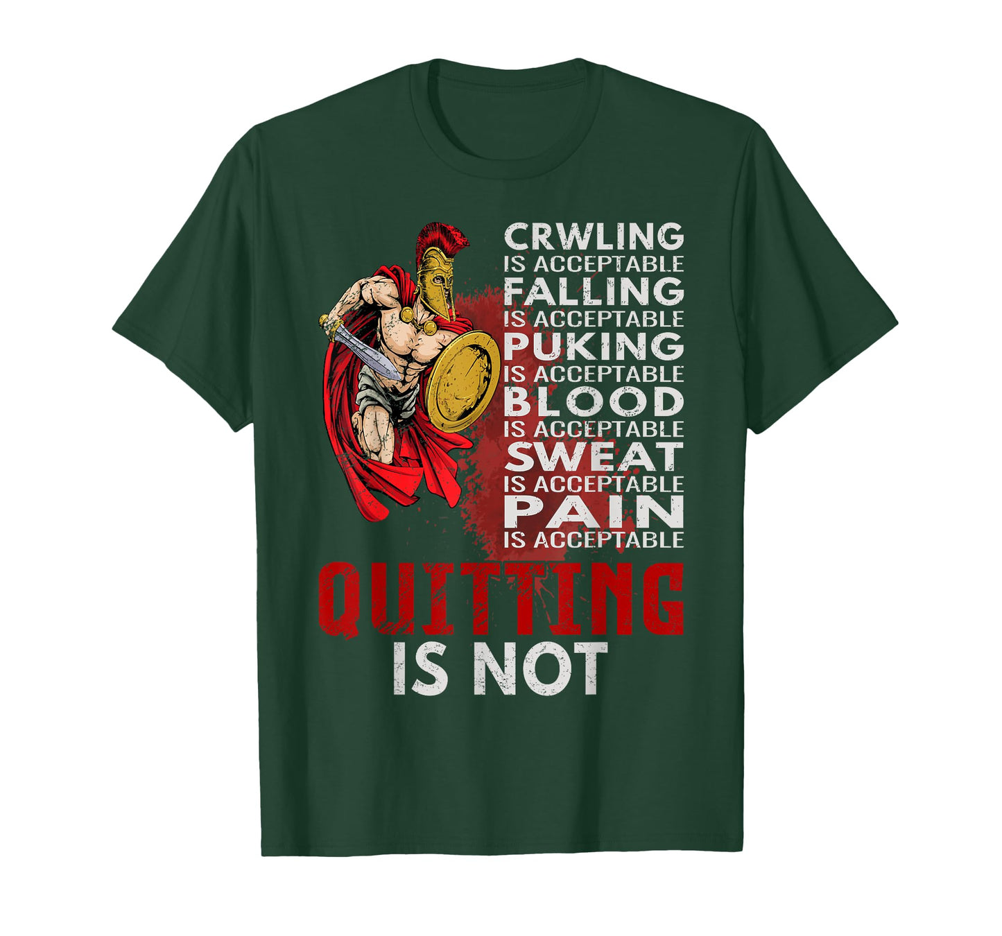 Spartans never quit Ancient Greece Warriors Sparta T-Shirt