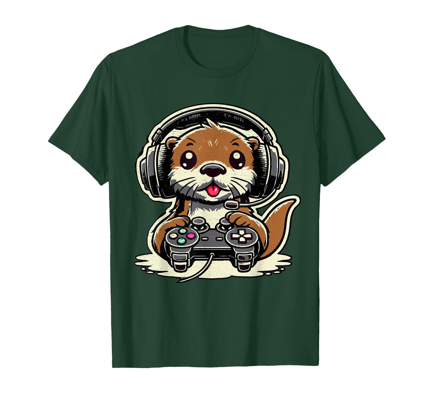 Funny Gaming Otter Gamer Sea Otter Lover Animal Video Game T-Shirt