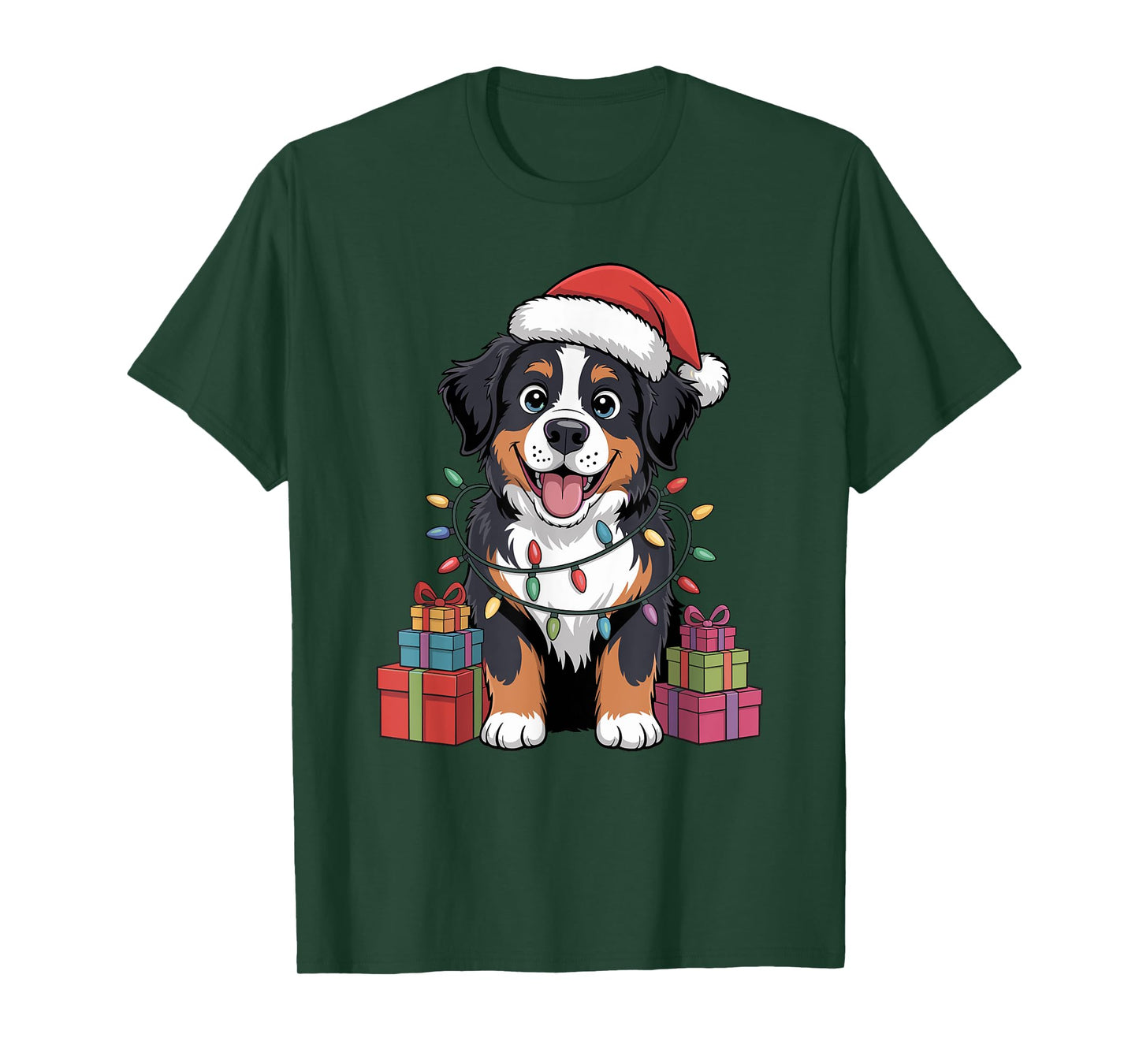 Cute Bernese Mountain Christmas Funny Dog Lover Holiday T-Shirt