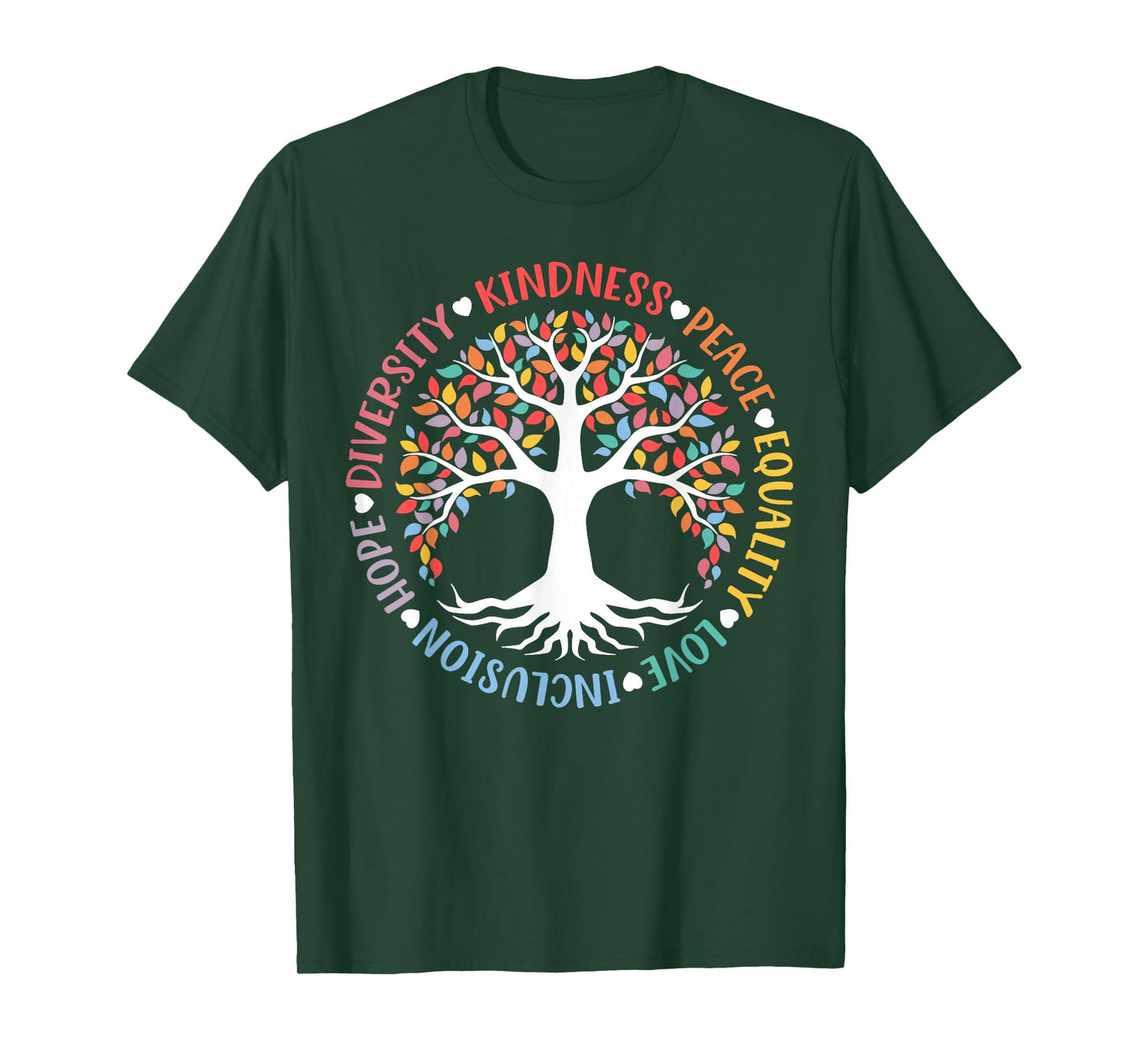 World Peace Supporter Retro Women Men Apparel Kindness Peace Equality Love Inclusion Hope Diversity Retro T-Shirt