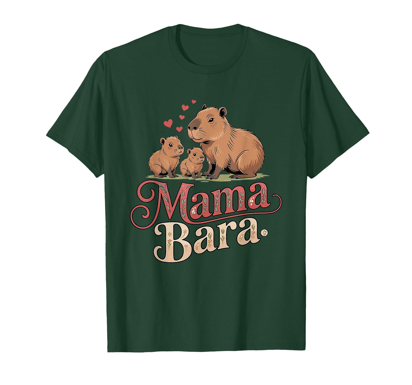 Funny Capybara Mama Gift 2025 Family Matching T-Shirt