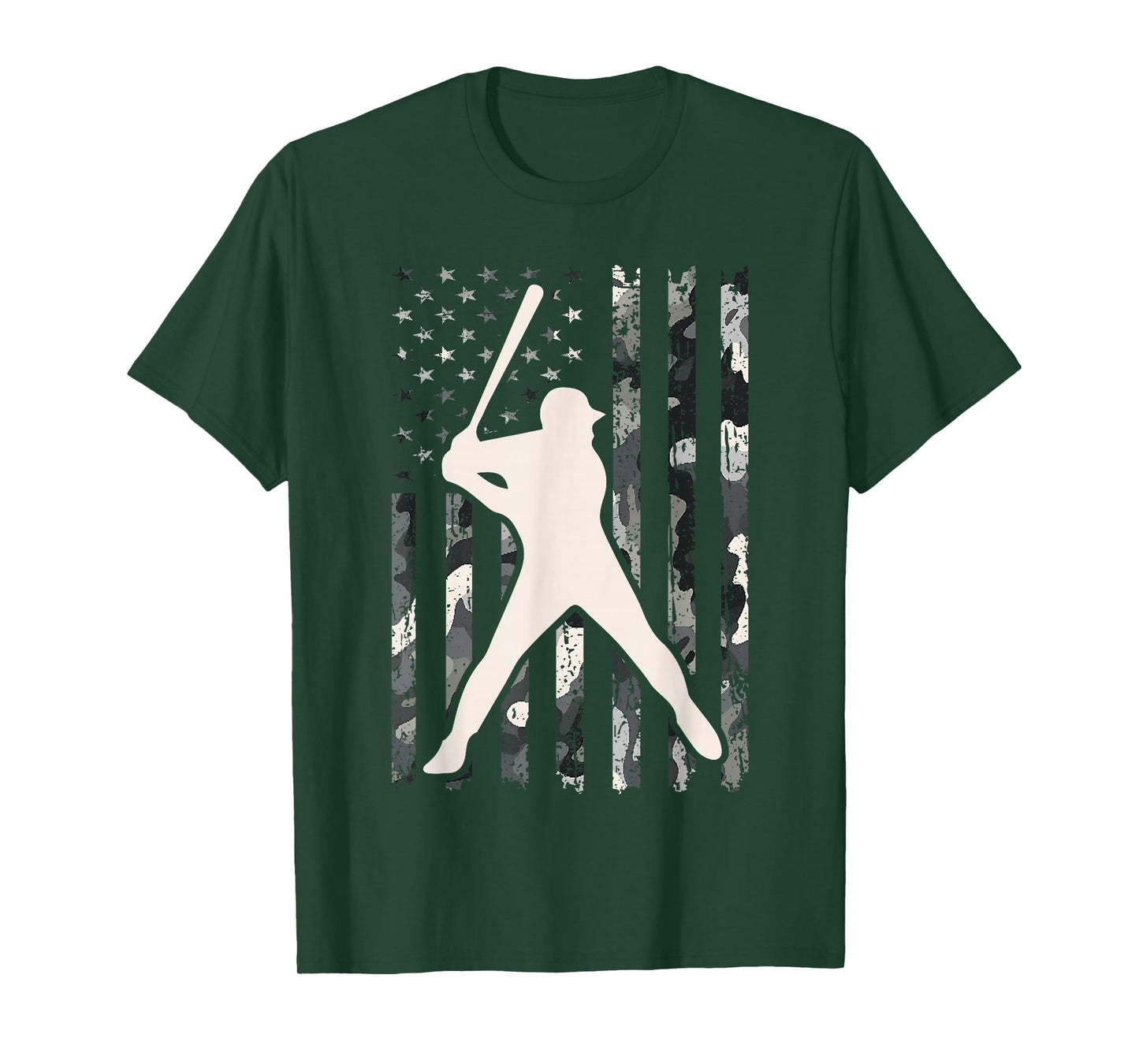 Baseball USA Flag Camo vintage Baseball Flag for men women T-Shirt
