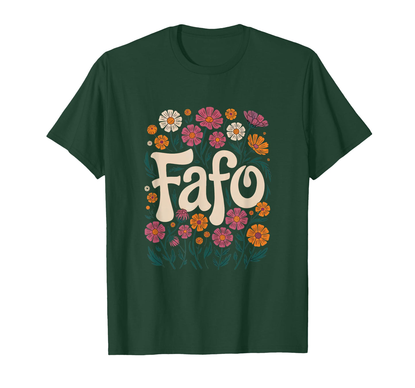 FAFO Flower Vintage 70s Retro FAFO Funny T-Shirt