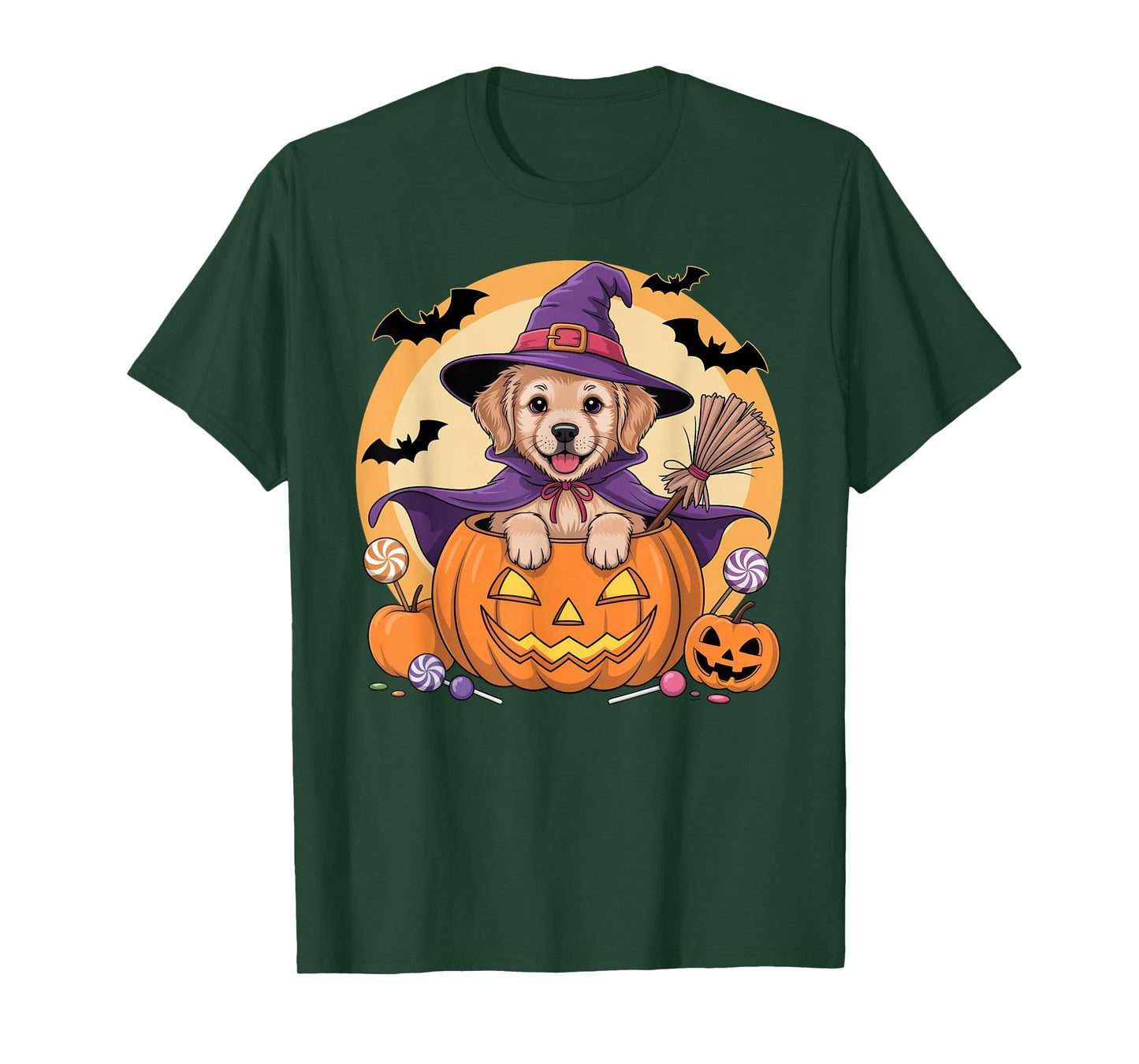 Golden Retriever Lover Dog Halloween Party Wear Funny T-Shirt