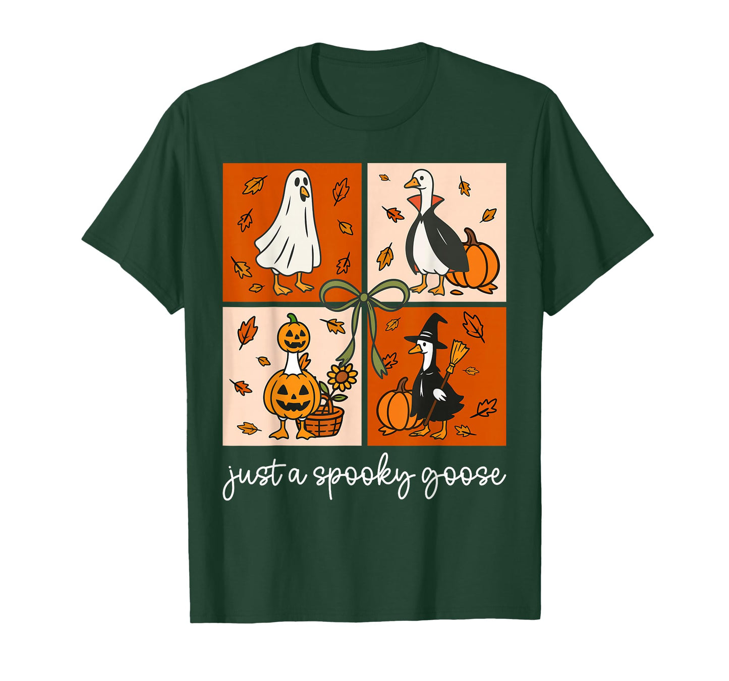 Just A Spooky Goose Halloween Silly Goose Funny Halloween T-Shirt