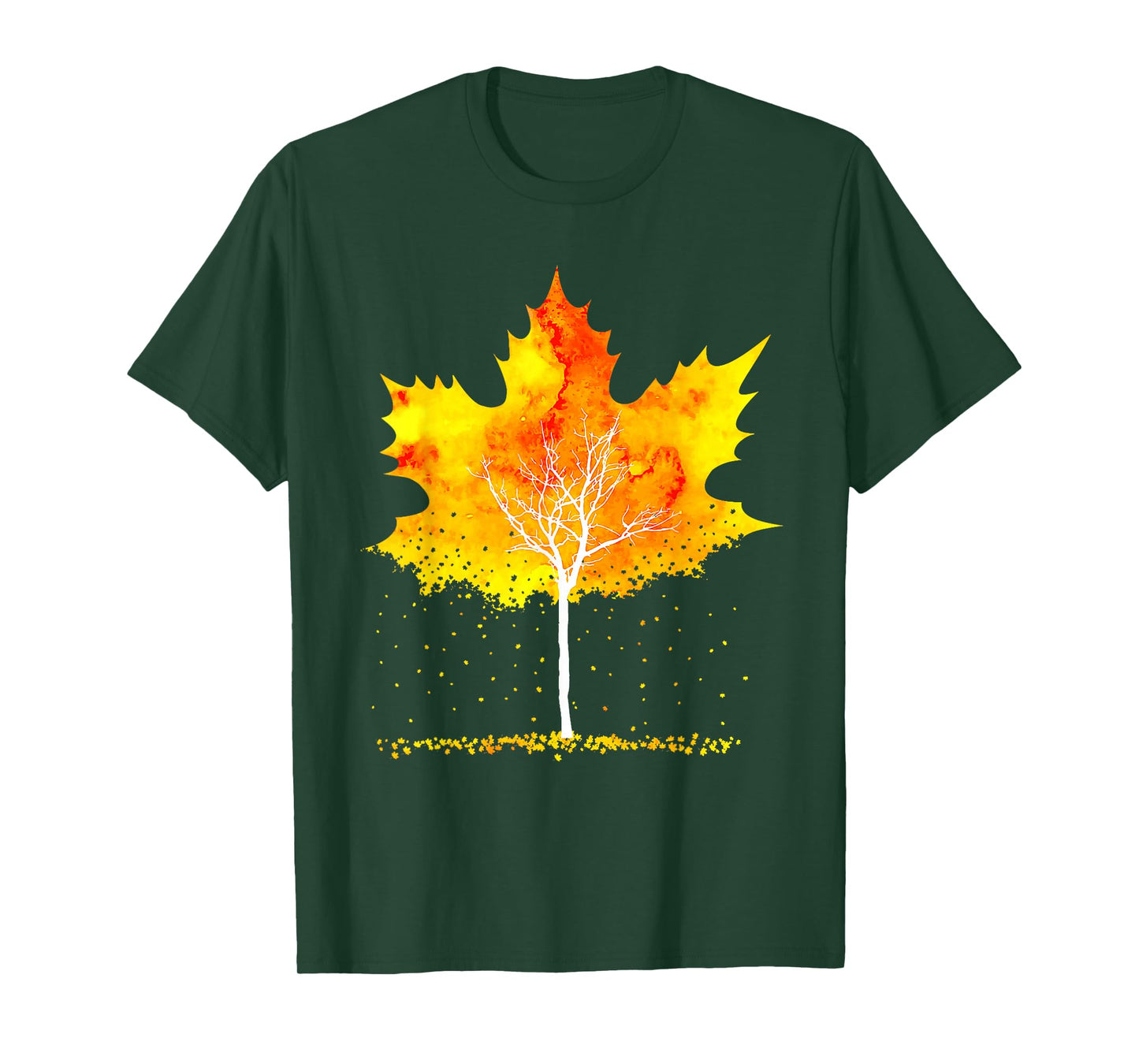 Maple Leaf Autumn Tree Orange Fall Leaves Season Maple Leaf T-Shirt
