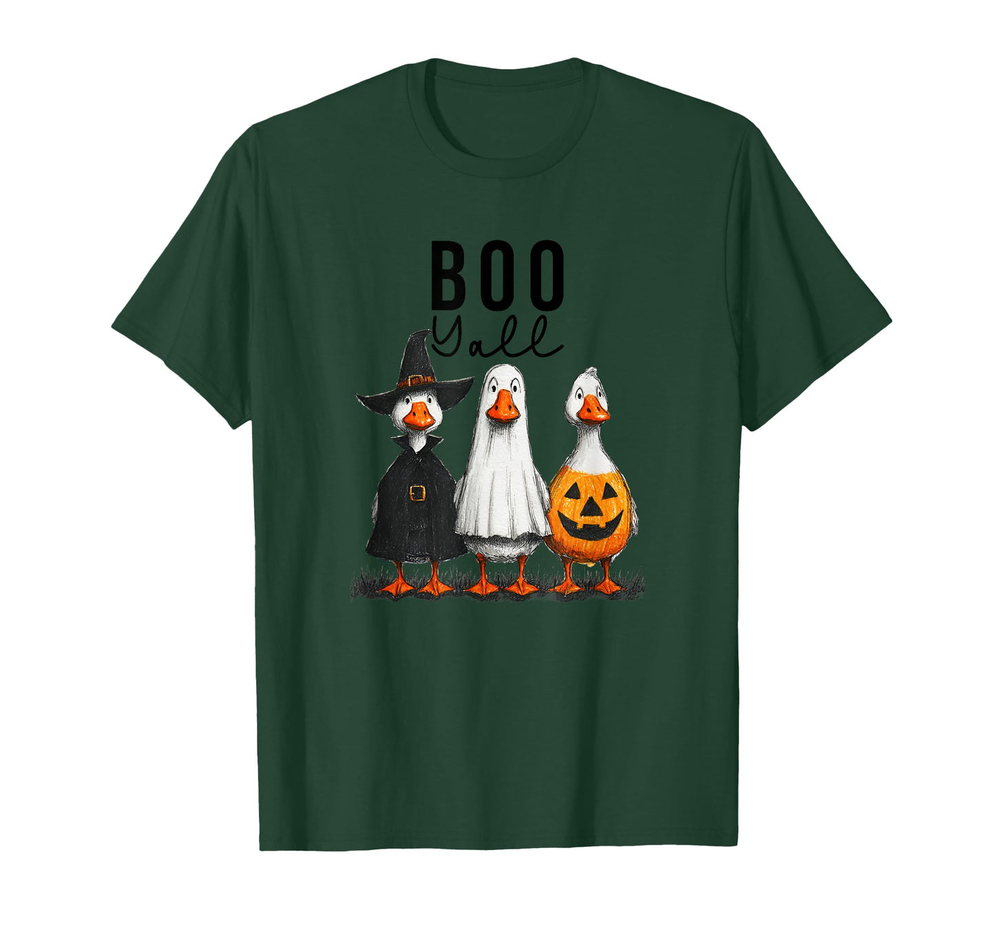 Funny Halloween Goose, Witch Ghost Cute Pet Costume T-Shirt