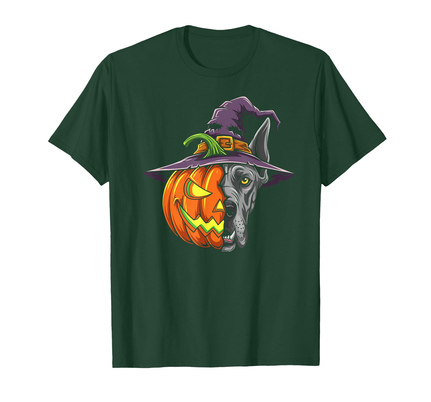 Great Dane Pumpkin Jack O Lantern Halloween Kids Mens Womens T-Shirt