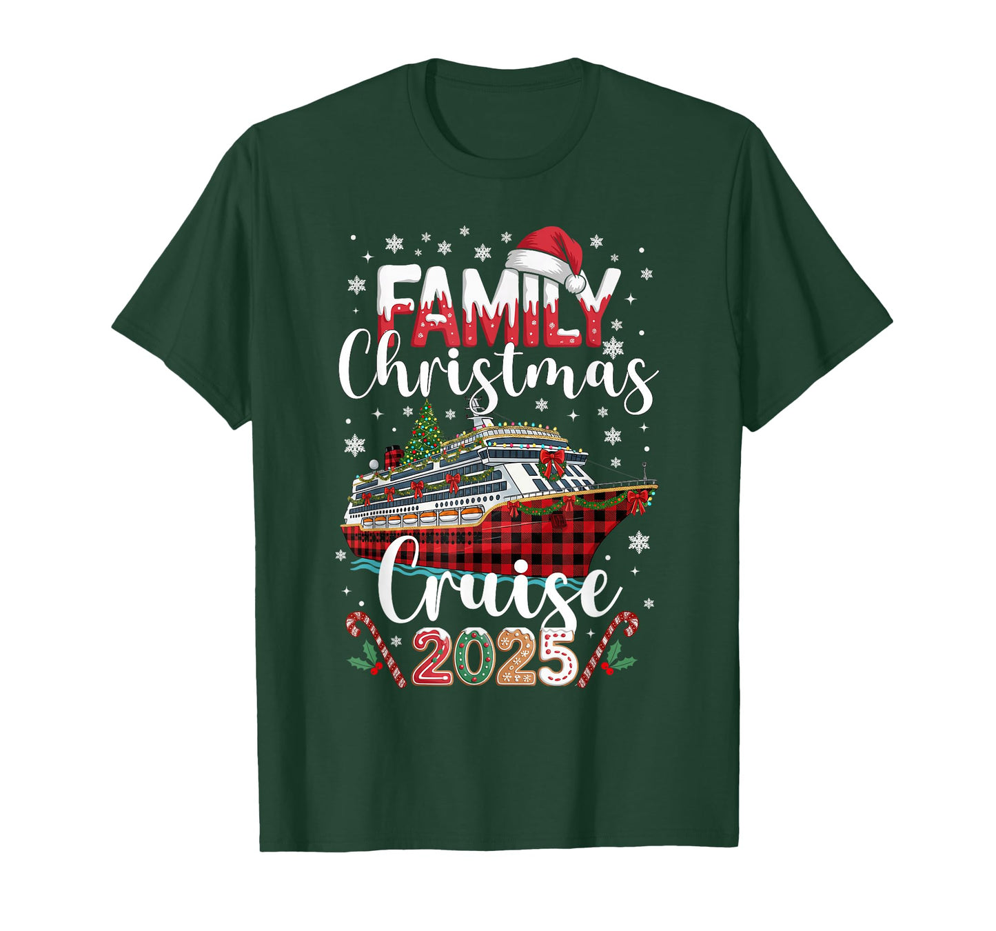 Family Christmas Cruise 2025 Matching Family Cruise Holiday T-Shirt