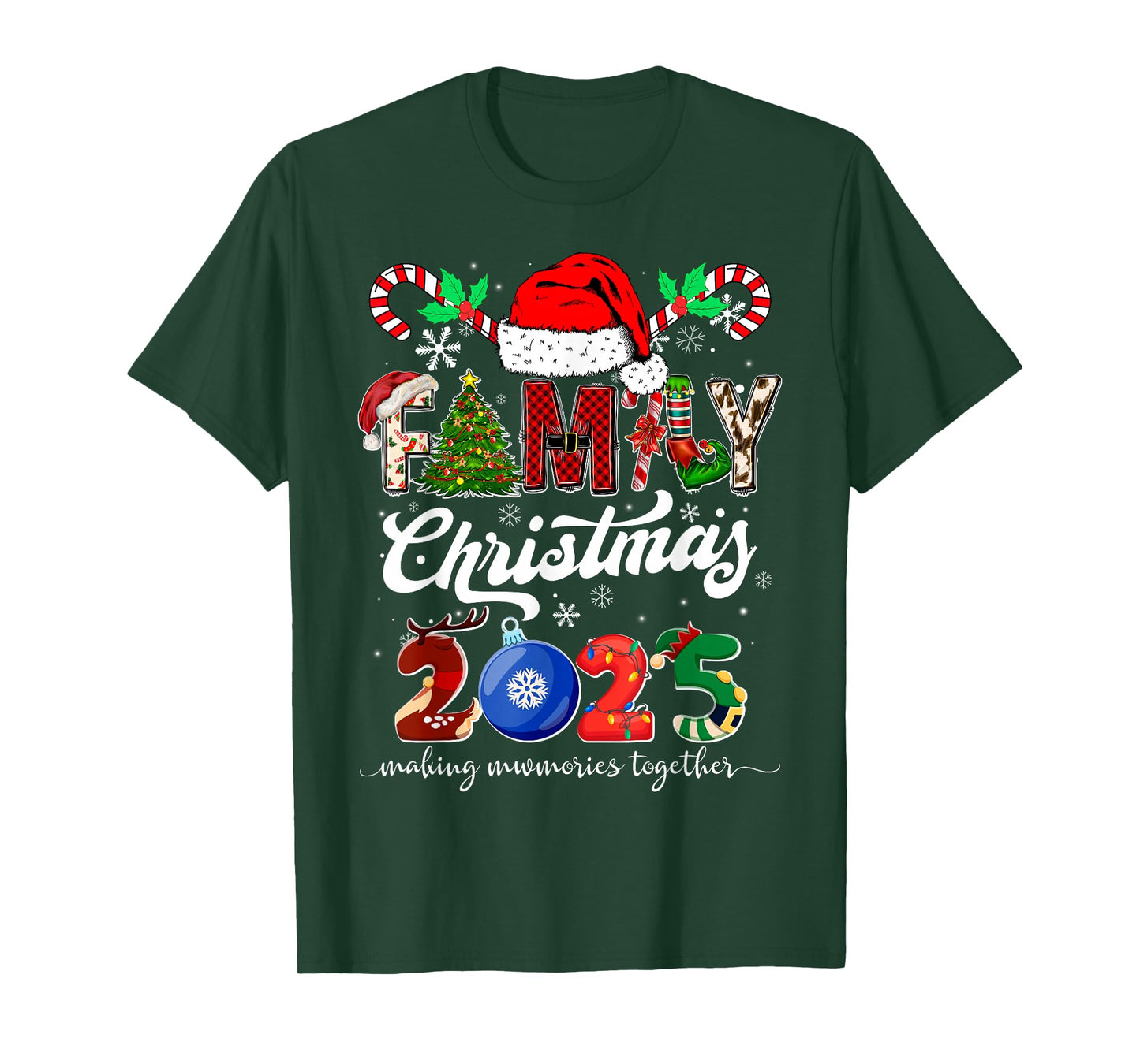 Family Christmas 2025 Matching Squad Santa Funny Xmas T-Shirt