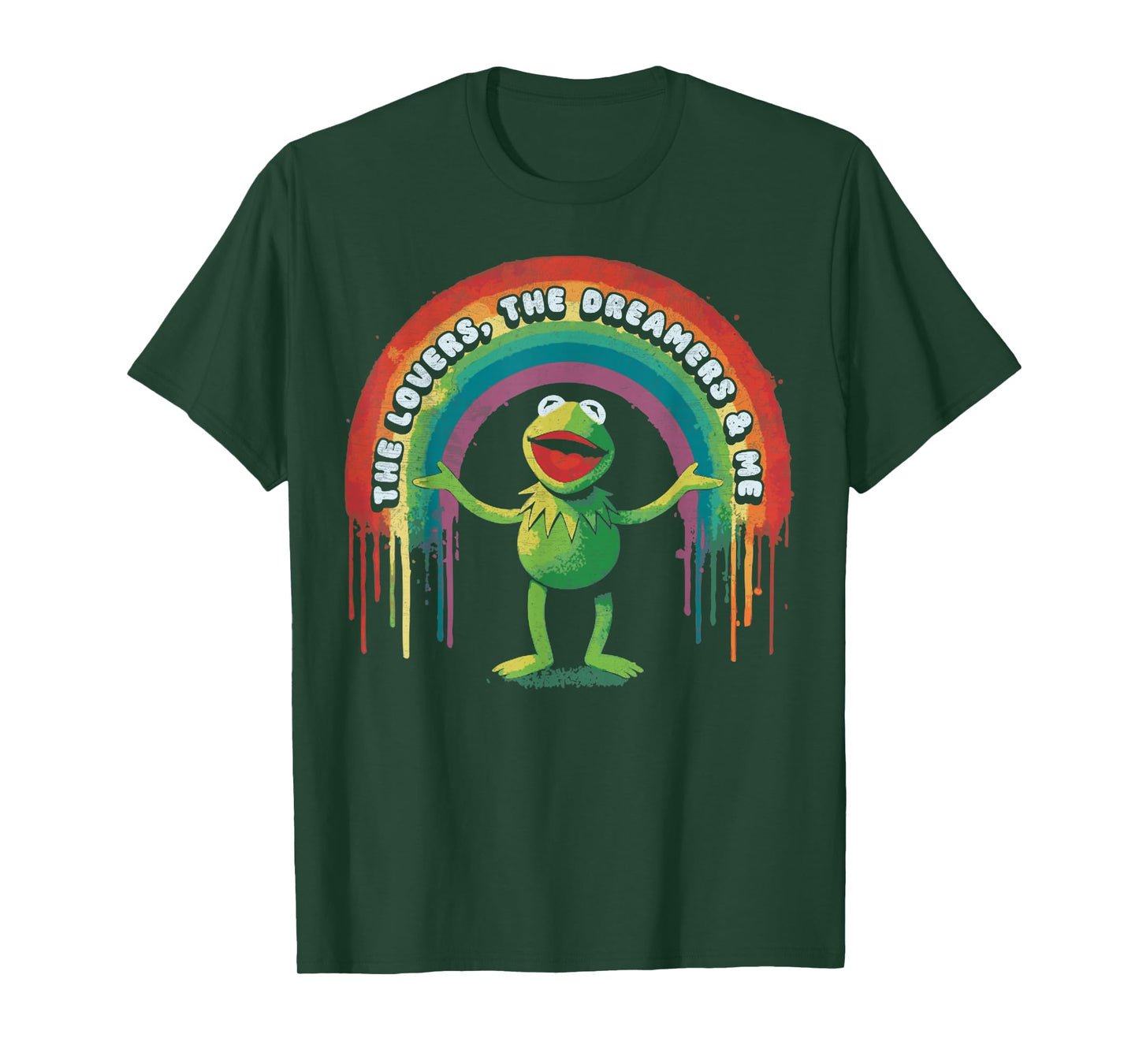 Funny Retro Rainbow Frog Connection The Lovers The Dreamers T-Shirt