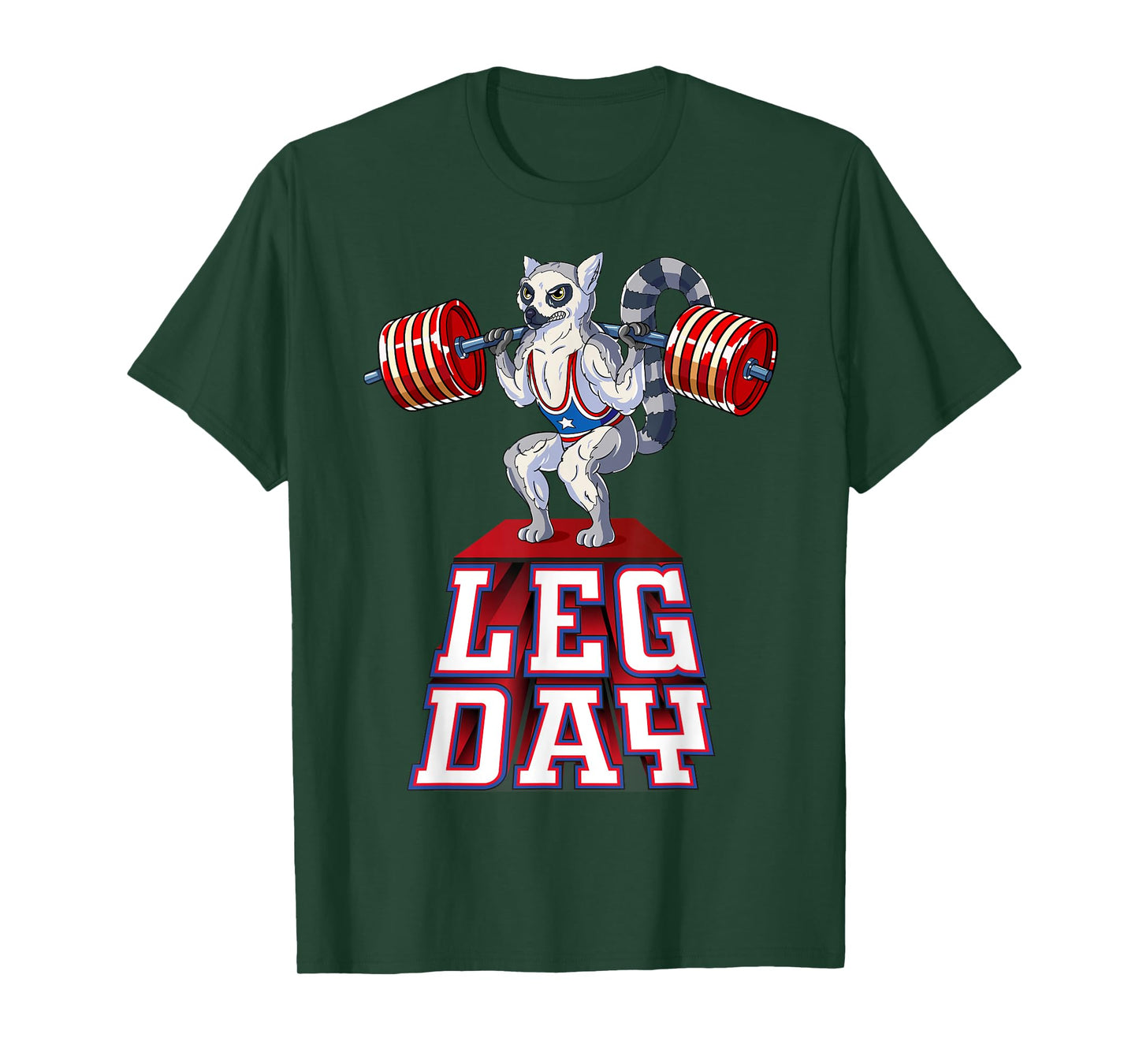 Leg Day lemur Weight Lifting Squat Gym Training T-Shirt