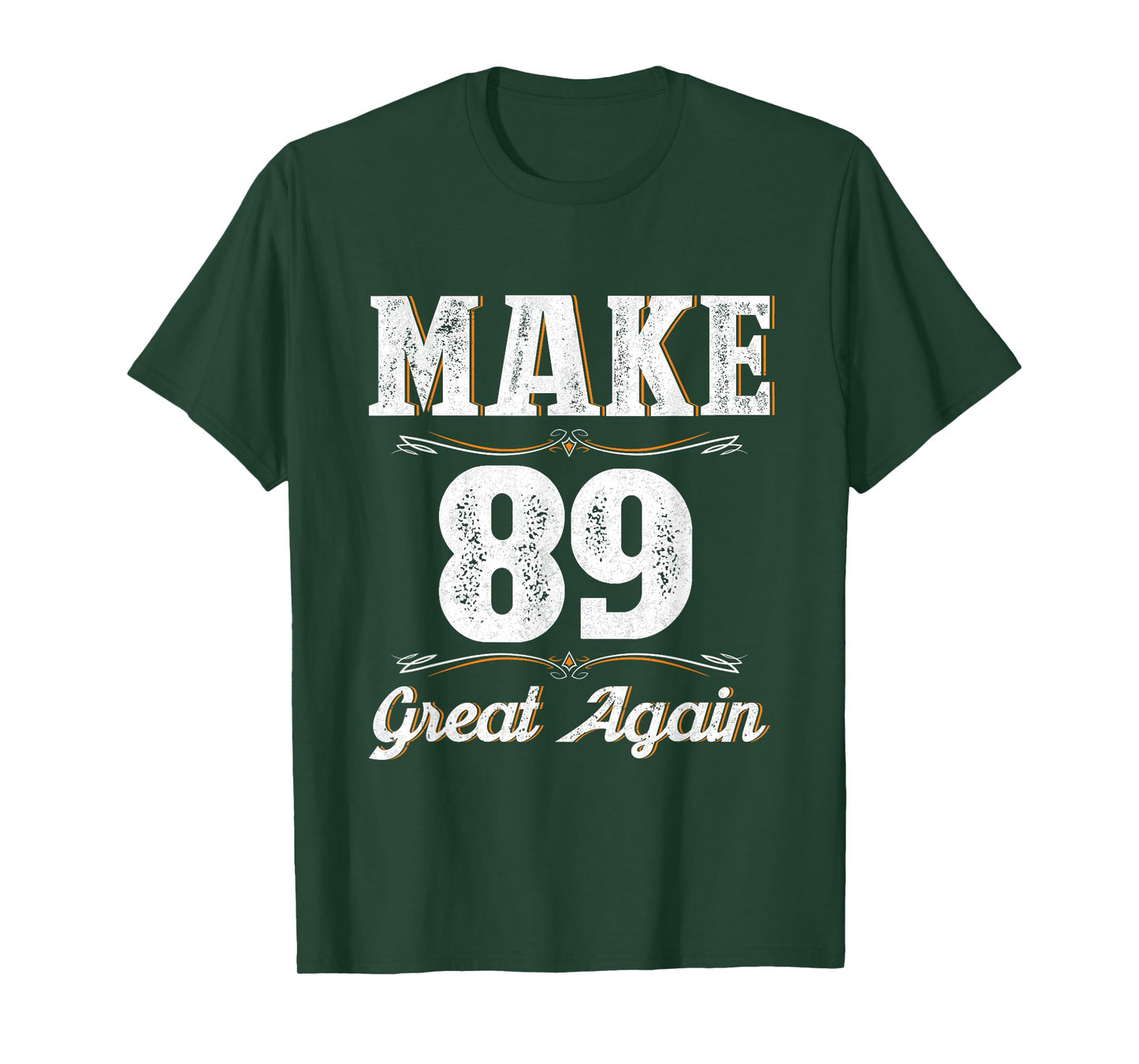 Vintage 89th Birthday Men 89 Year Old Make 89 Great Again T-Shirt