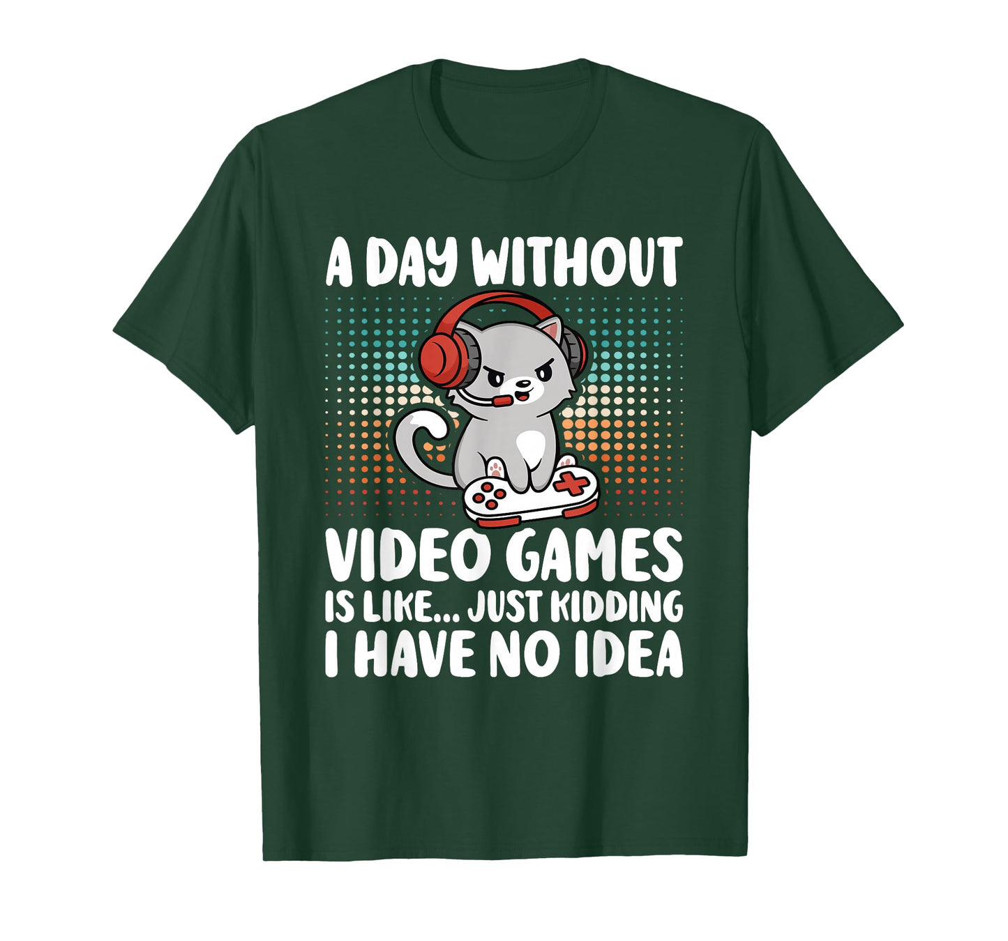 Funny Gamer A Day Without Video Games Boys Kids Teens Gaming T-Shirt