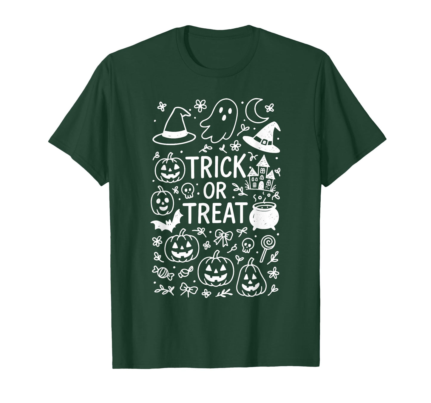 Pumpkin Halloween Costume Halloween Doodle Fun Halloween T-Shirt