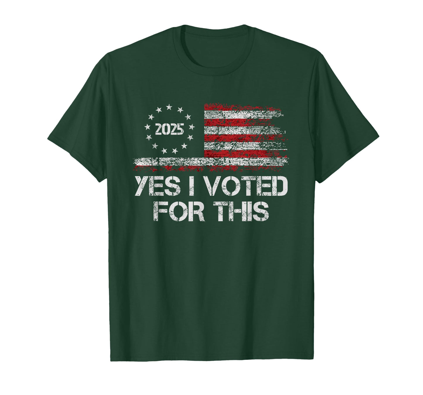 Yes I Voted For This Retro Vintage American Flag T-Shirt