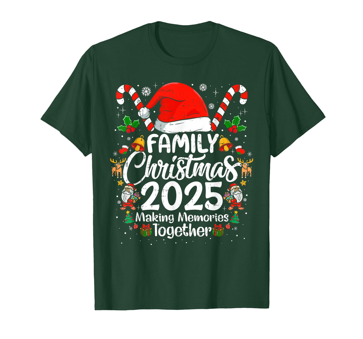 Family Christmas 2025 Matching Outfit Xmas Squad Santa T-Shirt