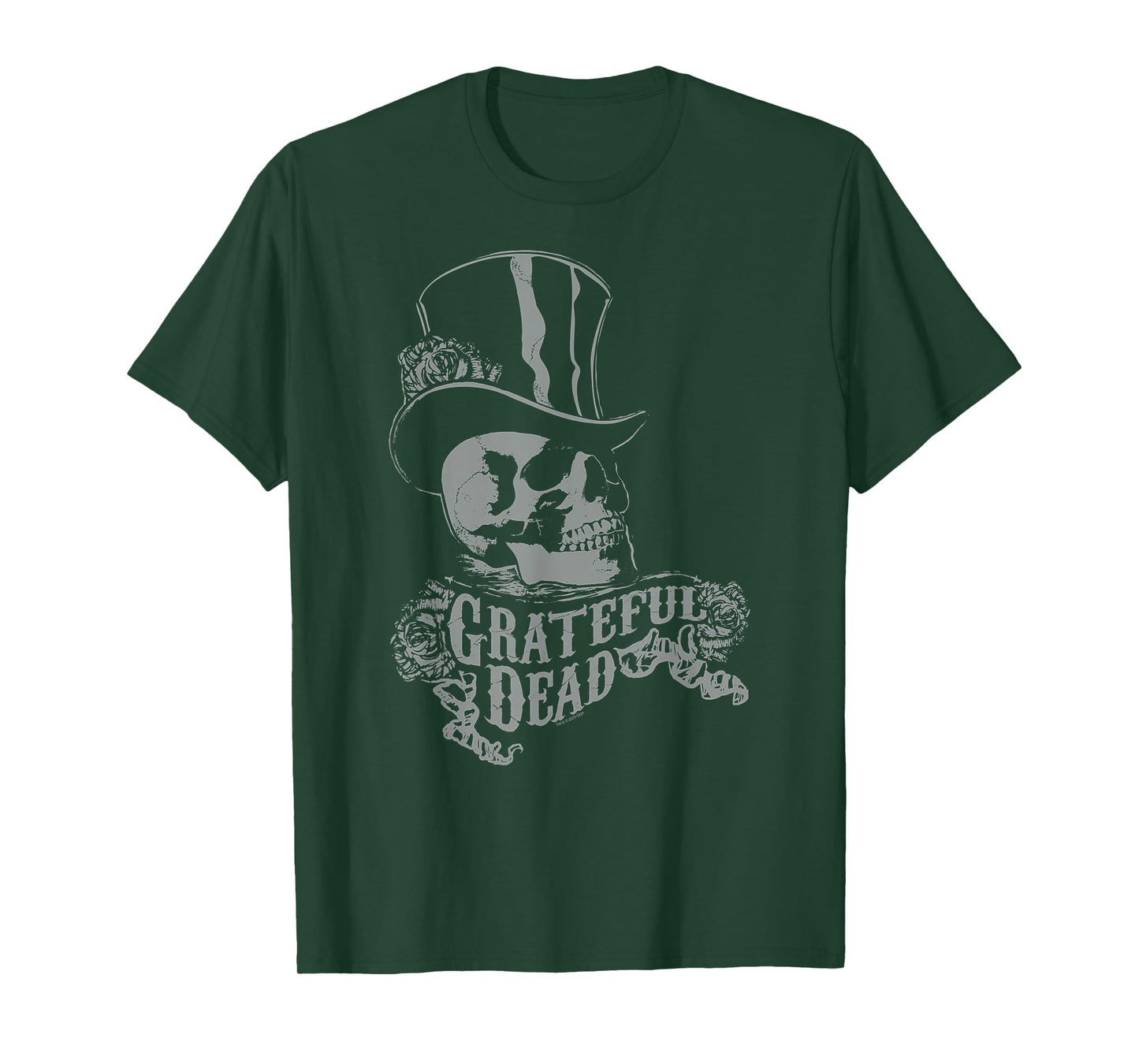Grateful Dead Skull with Top Hat and Roses Vintage Band T-Shirt