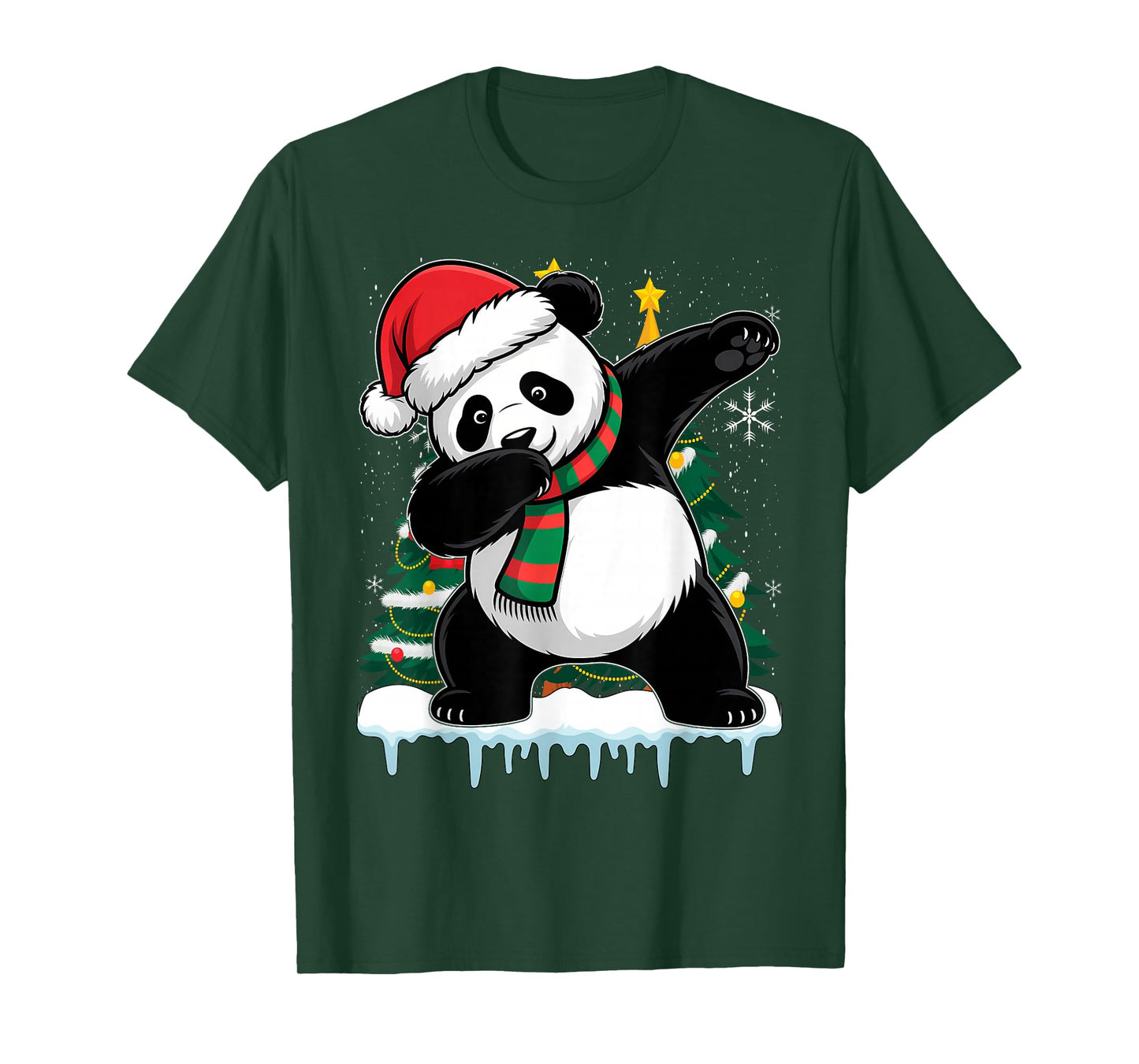 Dabbing Panda Santa Christmas Kids Boys Men Xmas Bear Lover T-Shirt