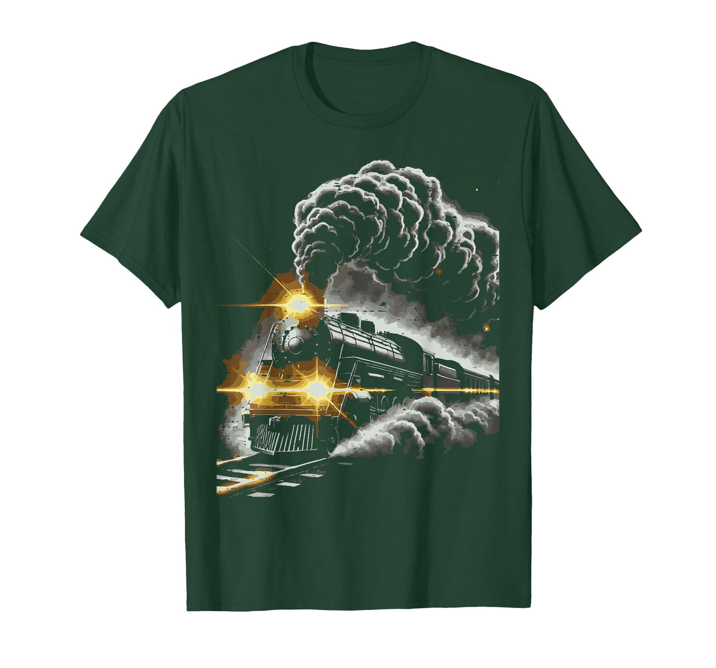 Steam Engine Train Vintage Locomotive Conductor Men Boys Kid T-Shirt