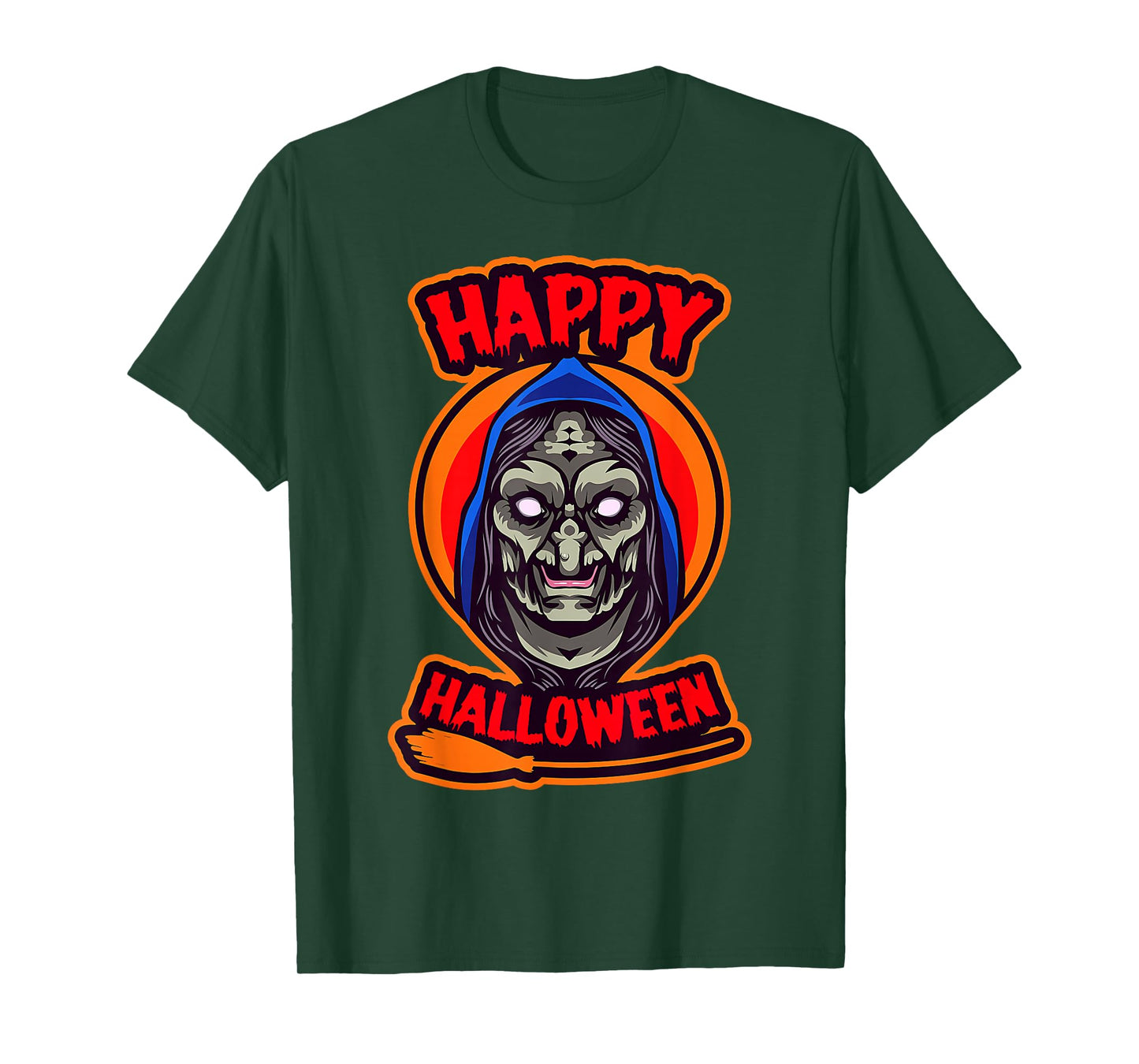 Witch Happy Halloween Costume Witches Dad Mom Kid Boys Girls T-Shirt