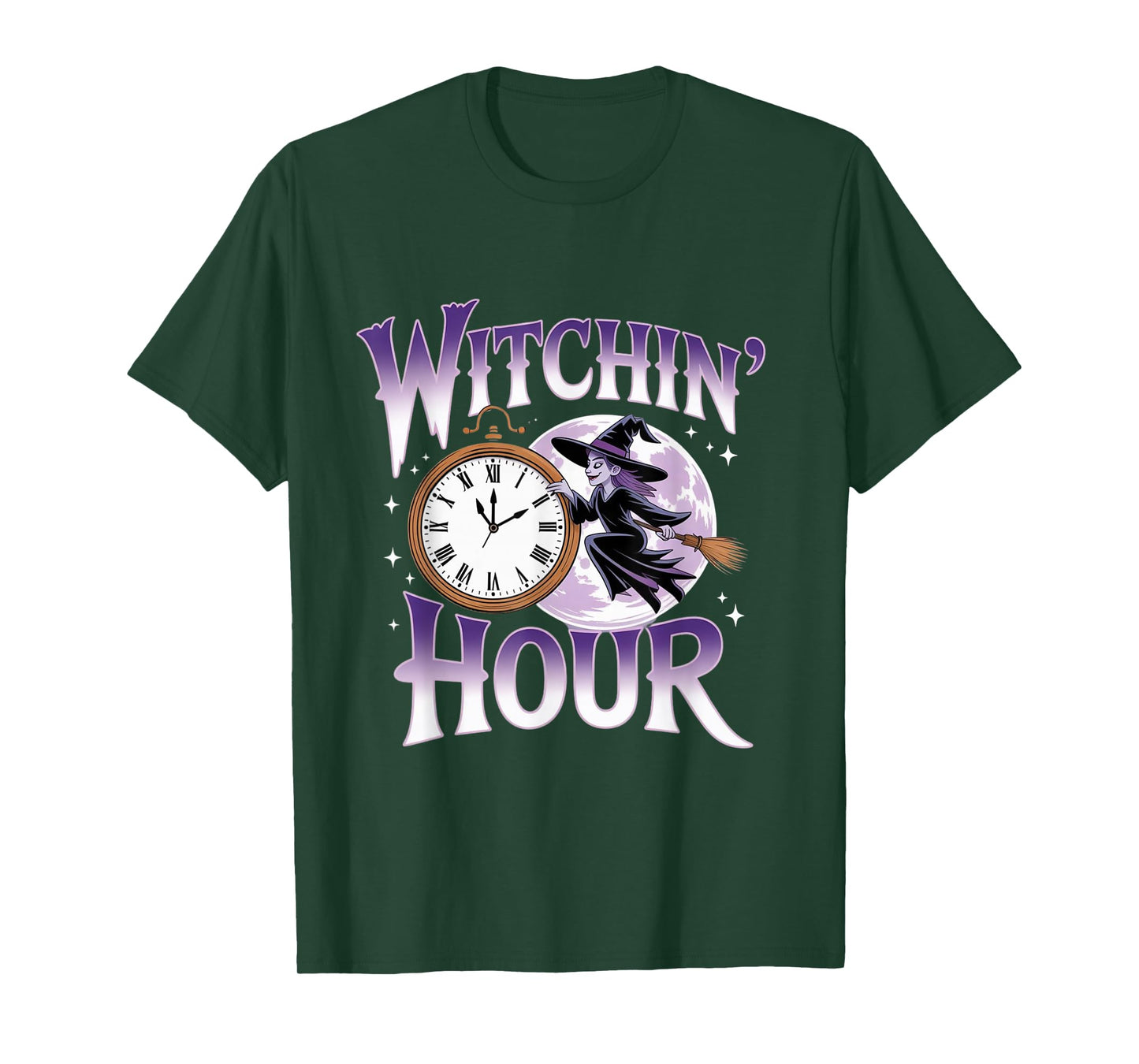 Witchin’ Hour Halloween Shirt Spooky Witch Tee T-Shirt T-Shirt
