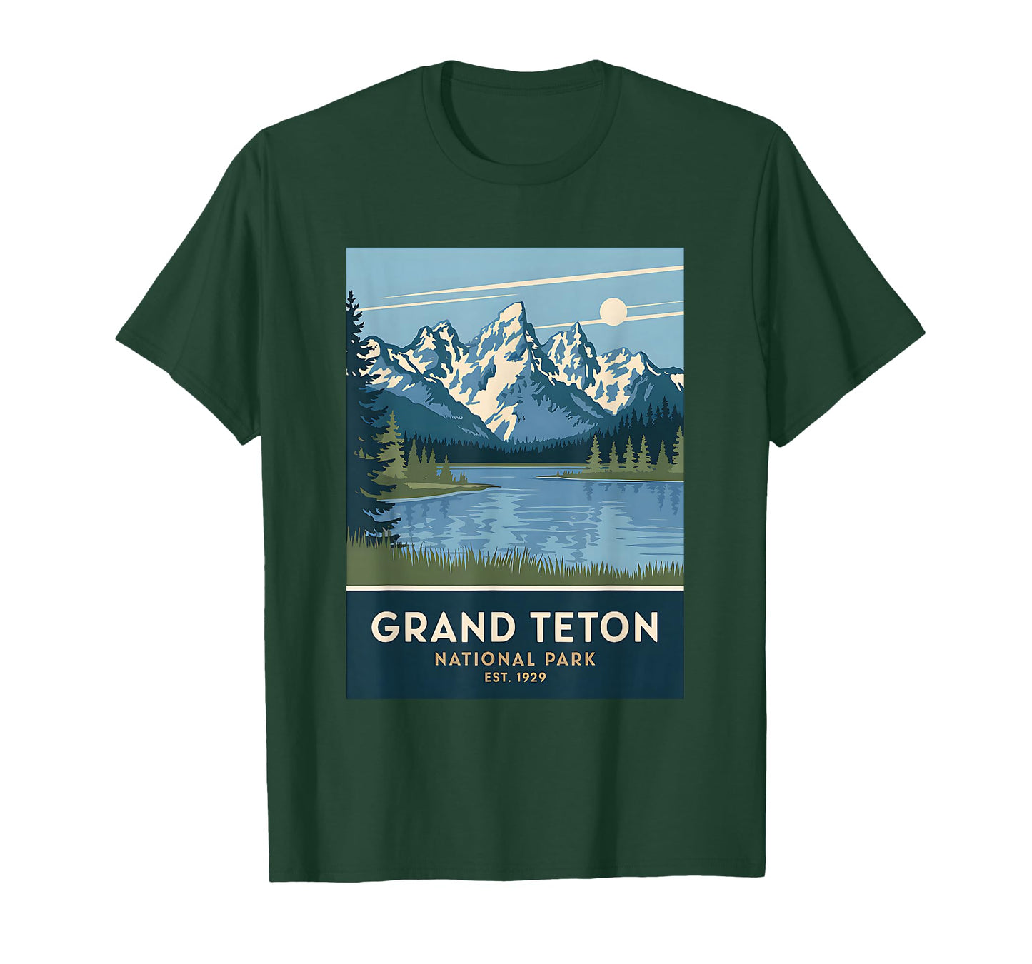 Grand Teton National Park Vintage Camping Hiking Men Women T-Shirt
