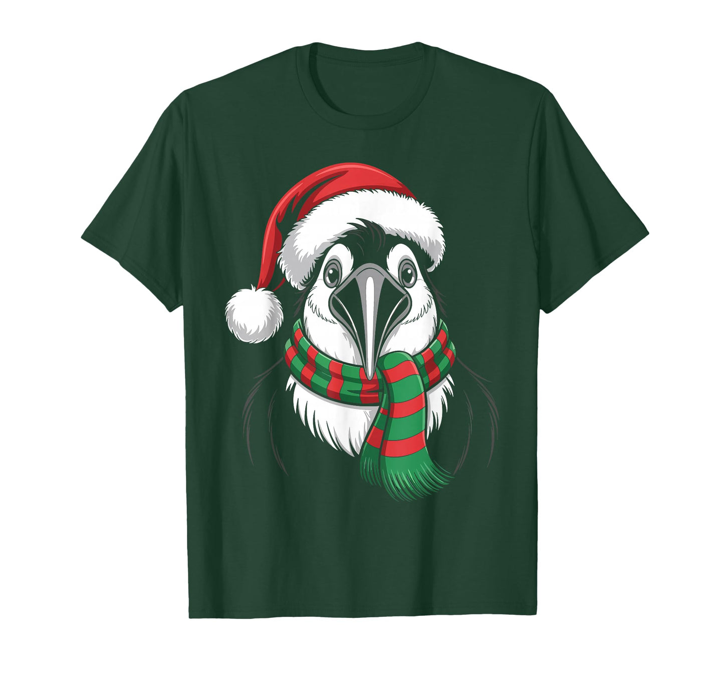 Toucans Xmas Santa Hat Scarf Christmas Costume T-Shirt